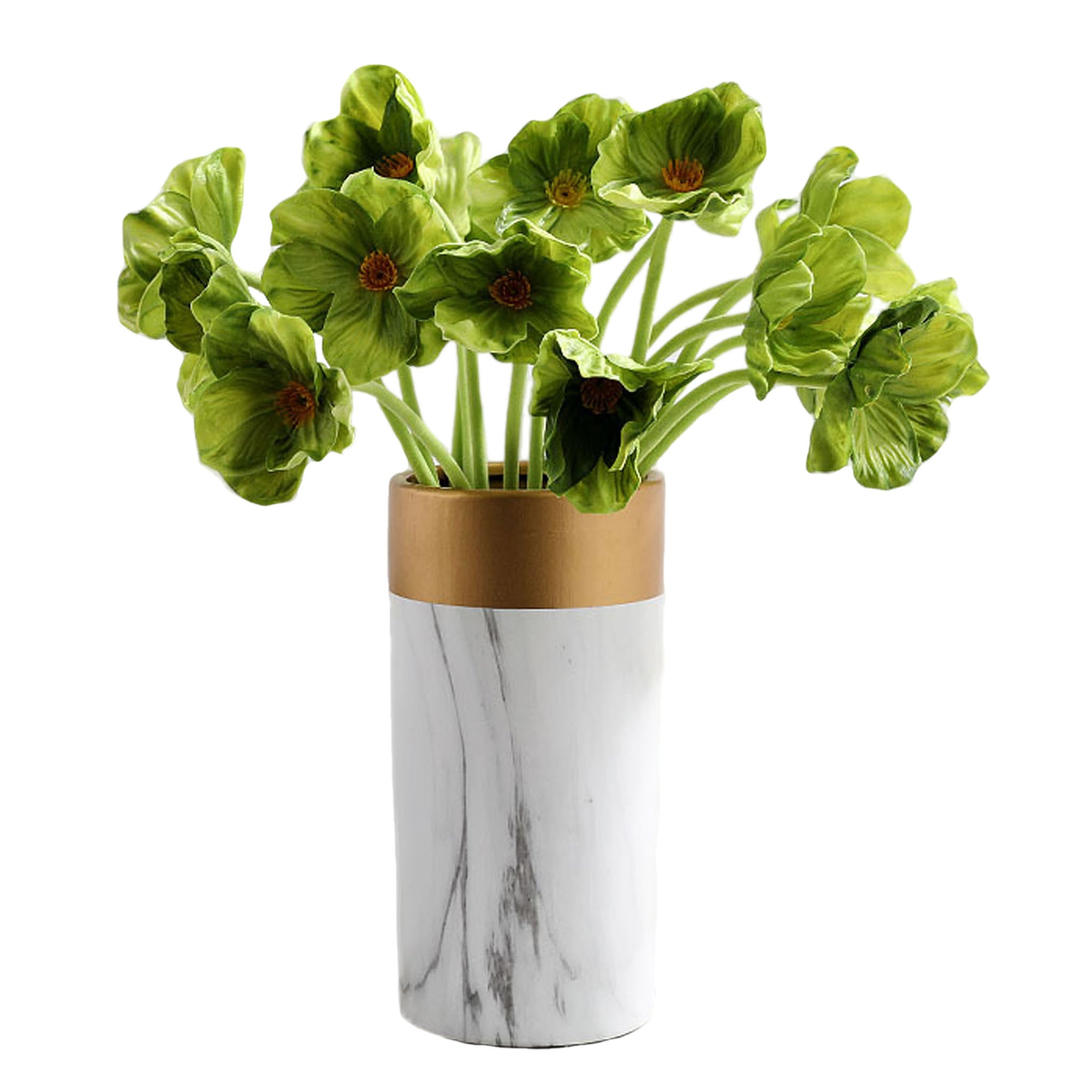 Real Touch Flowers PU Poppy Anemones 10 Blooms