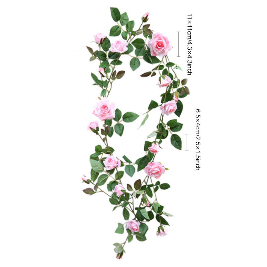 Fake Flower Garland for Fence Decor 65"