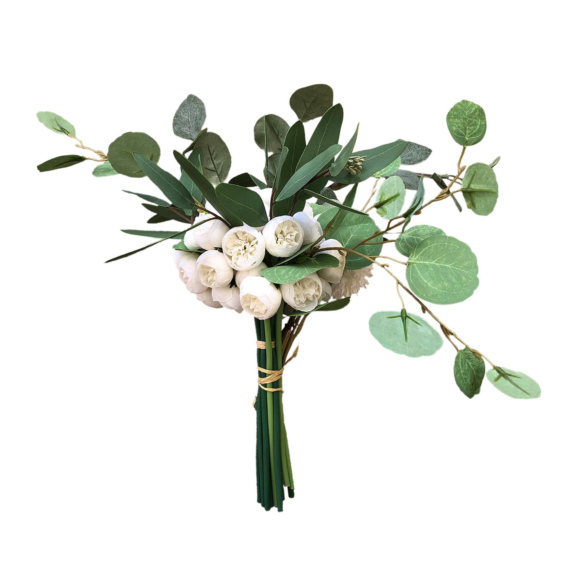Rustic Bouquet with Greenery Eucalyptus Fern for Bridesmaid Wedding Bouquets