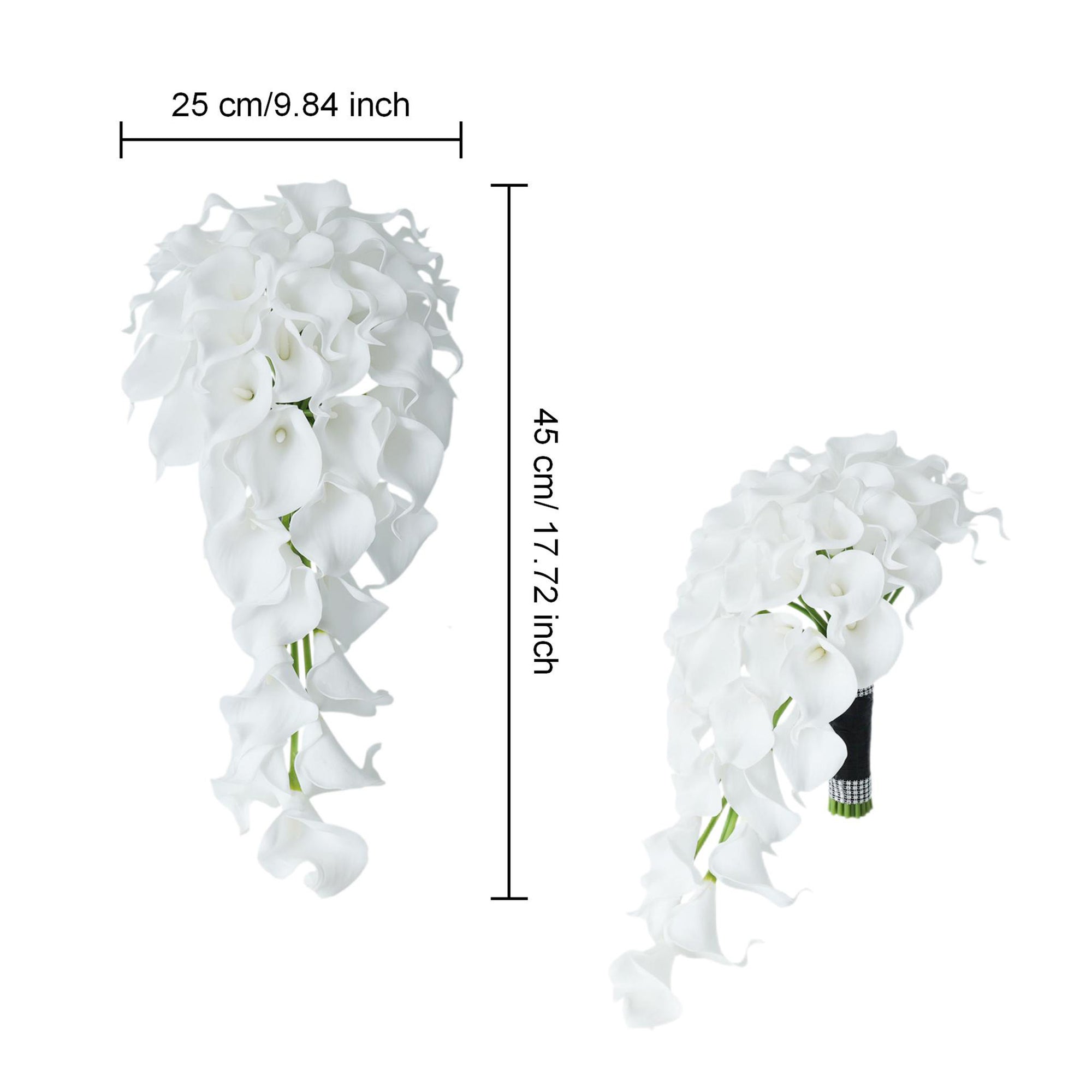 White Calla Lily Cascading Bridal Bouquet