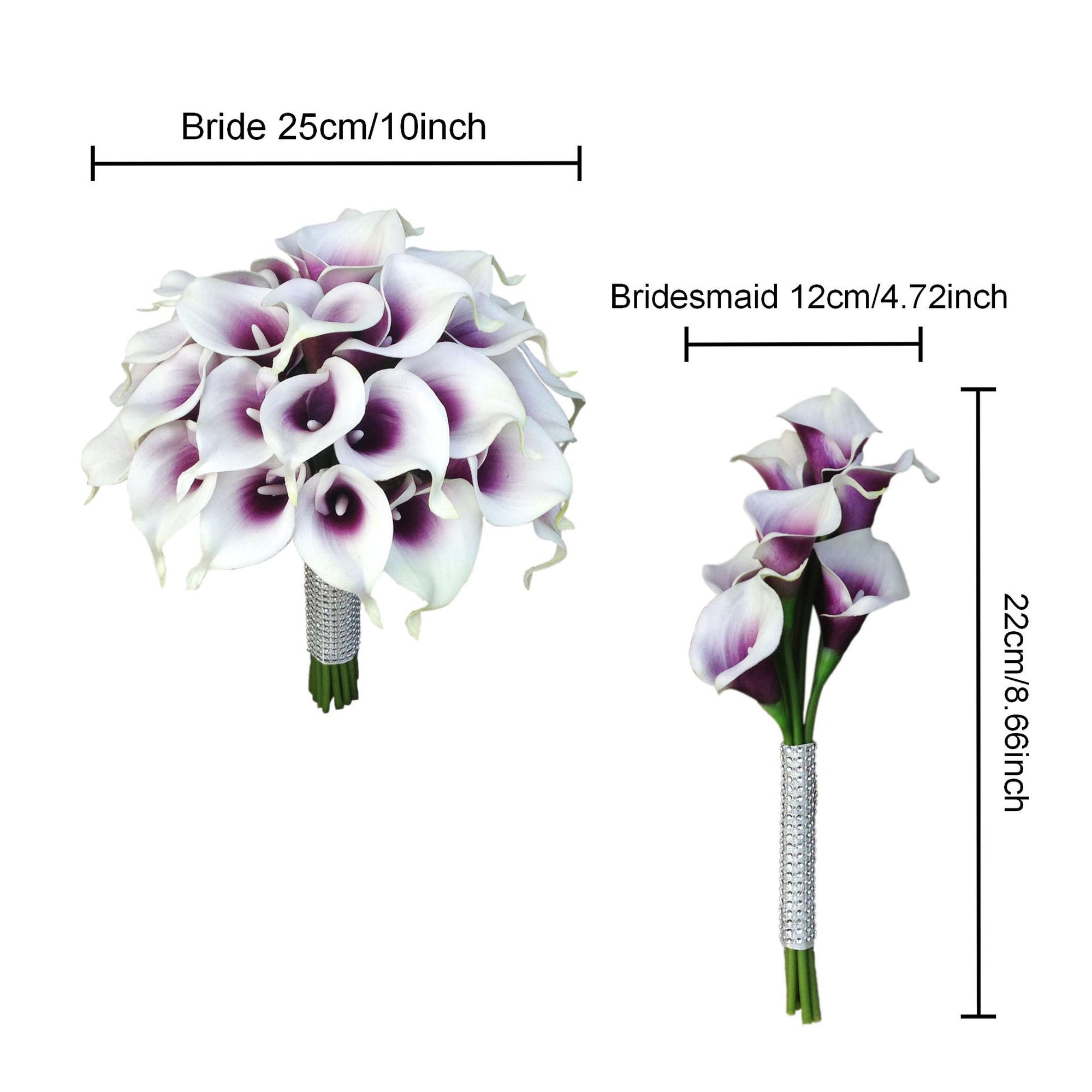Picasso Purple Calla Lily Bouquet Plum Wedding Flowers