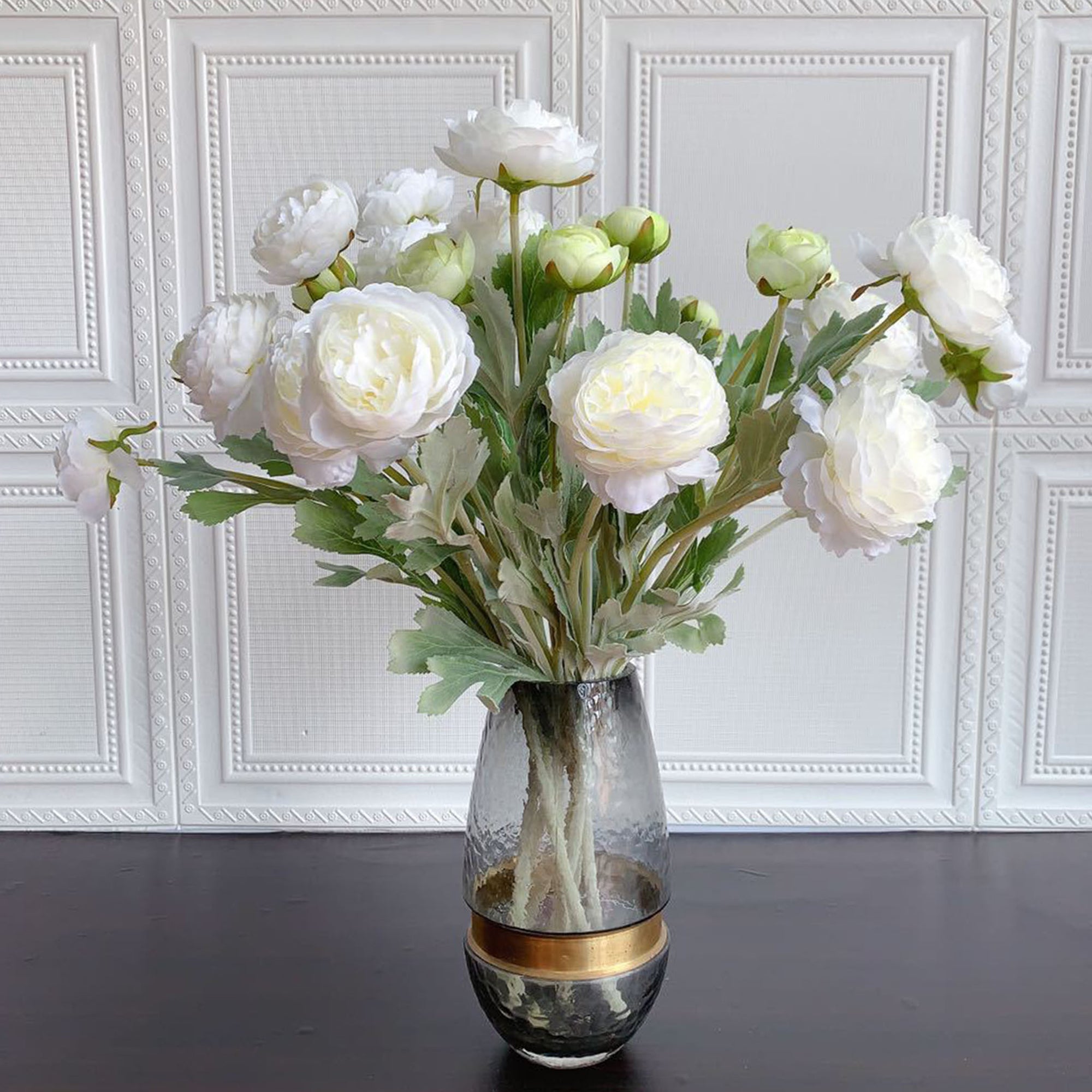 Artificial Ranunculus Flower Branch for Home Arrangement