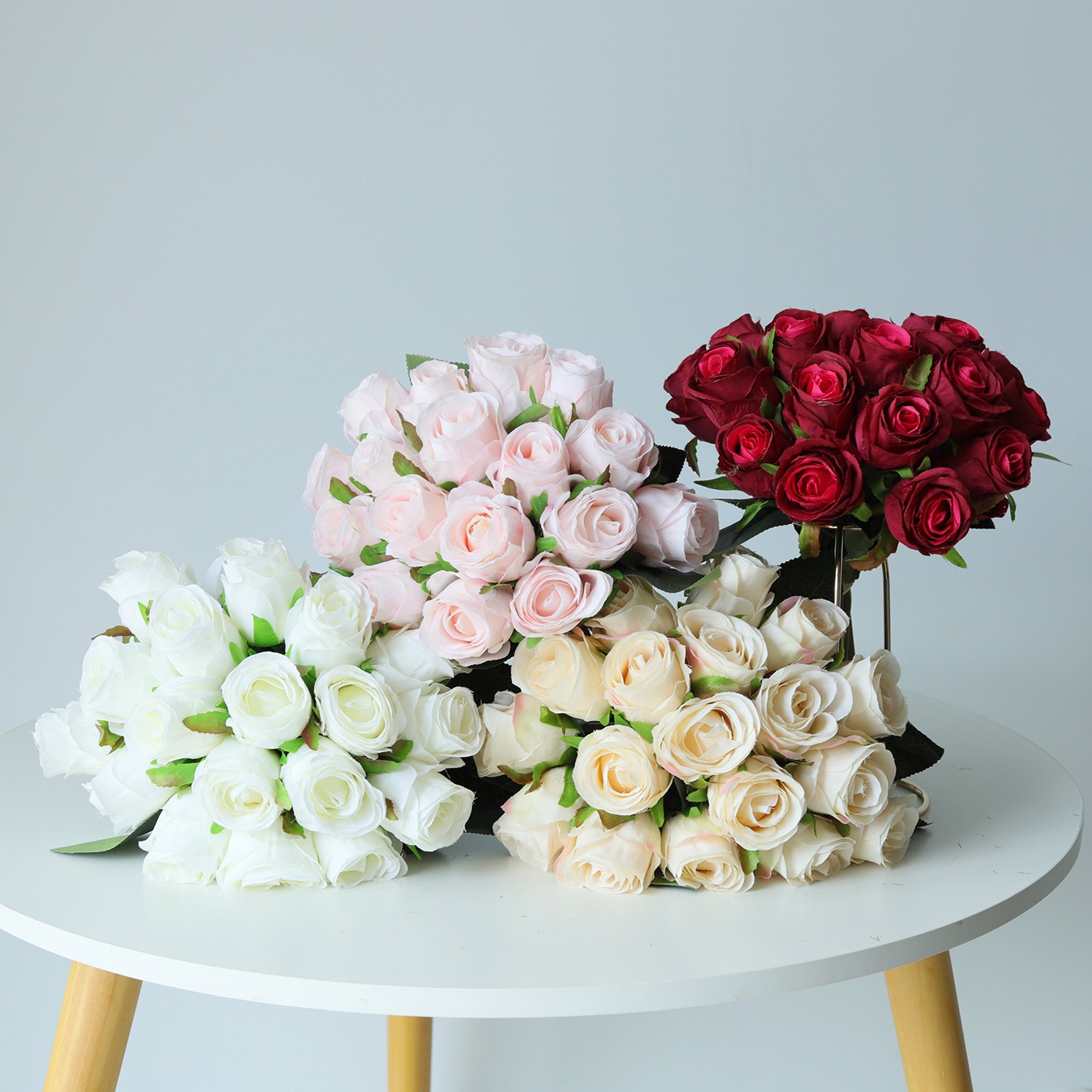 Artificial Silk Rose Buds Bouquet