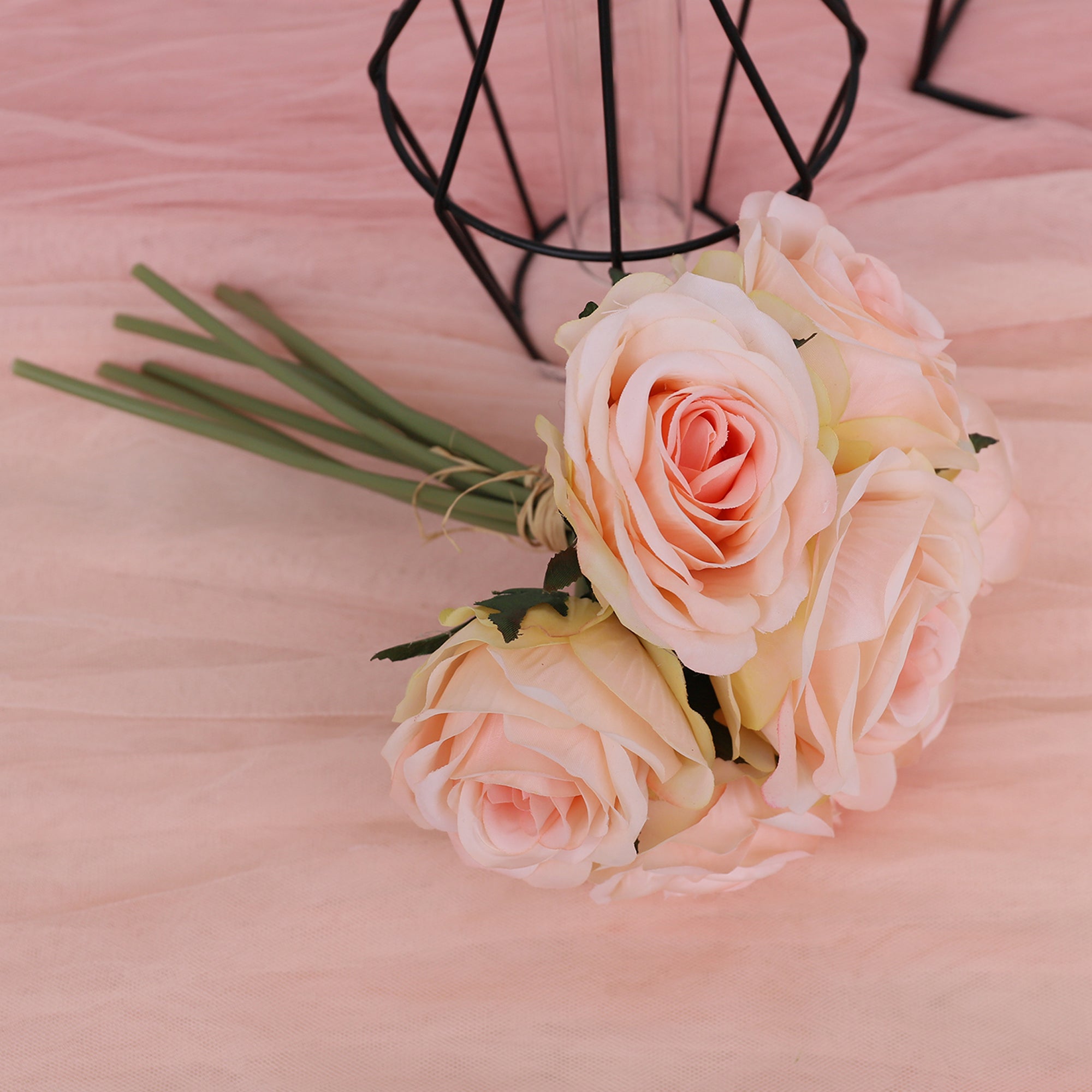 Silk Rose Bouquet 7 Individual Flowers