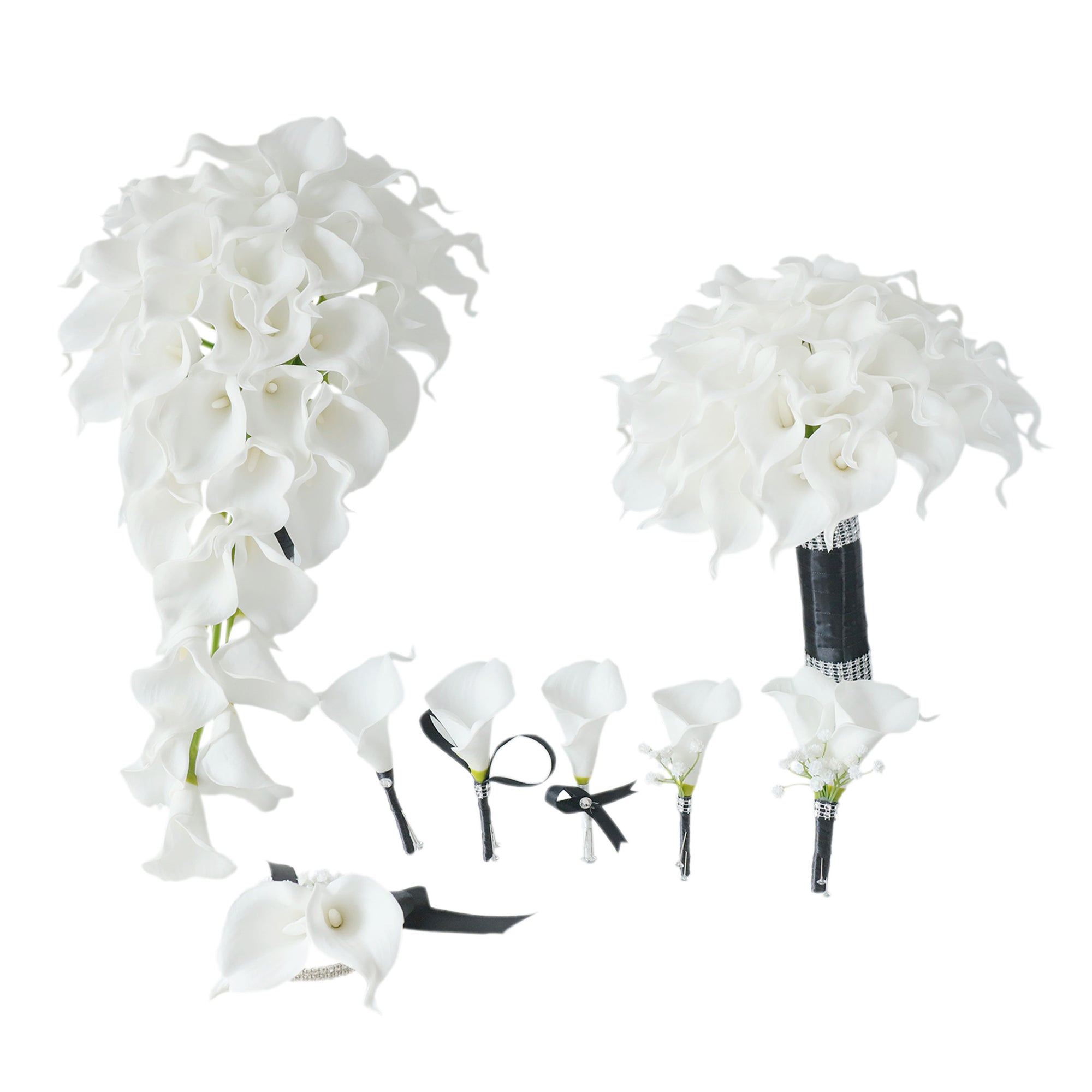 White Calla Lily Bouquets Boutonnieres Corsages