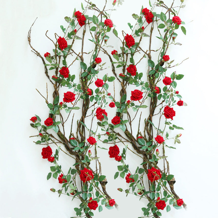 Fake Flower Garland for Fence Decor 65"