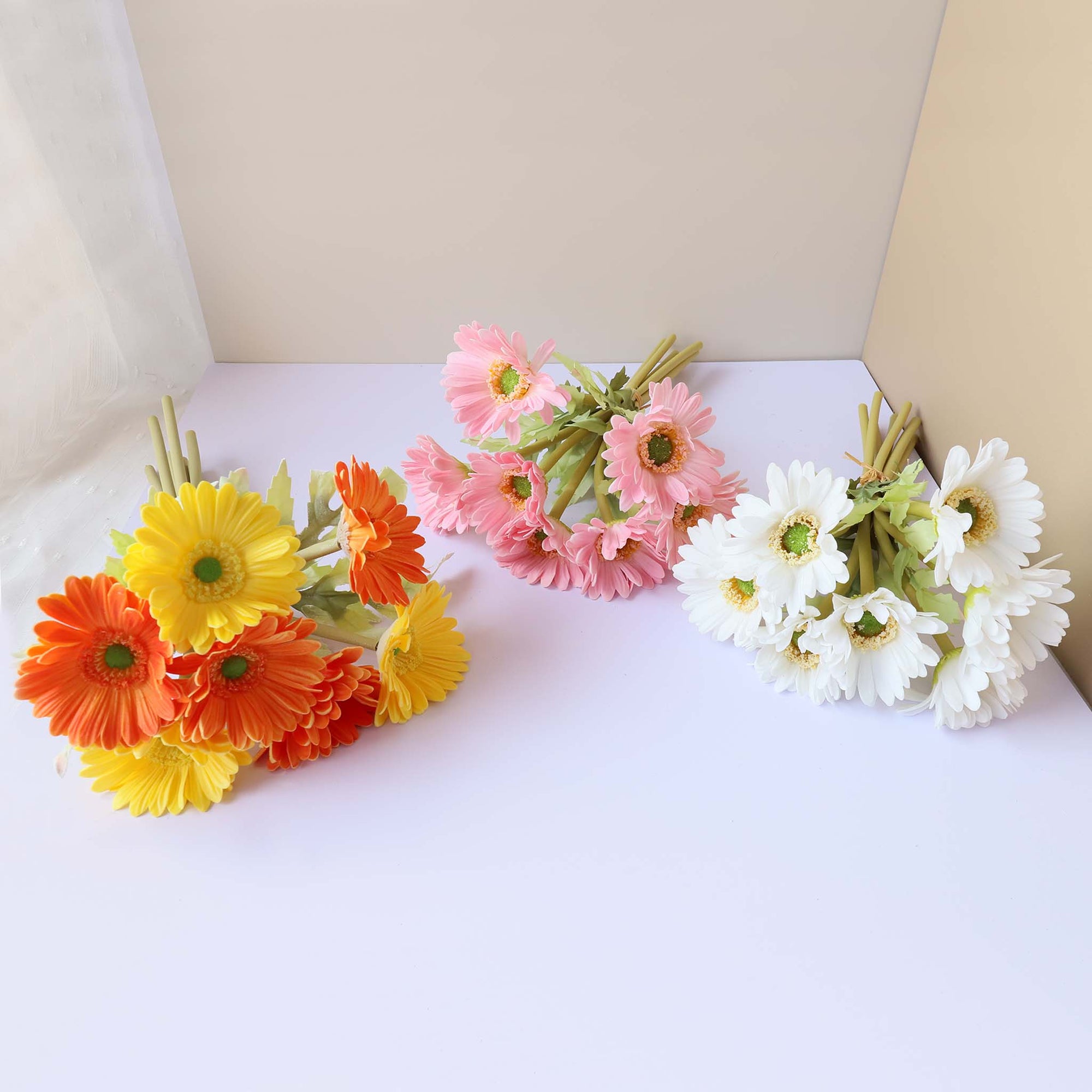 Artificial Gerbera Daisy Bouquet Real Touch Flowers for Wedding Bouquets