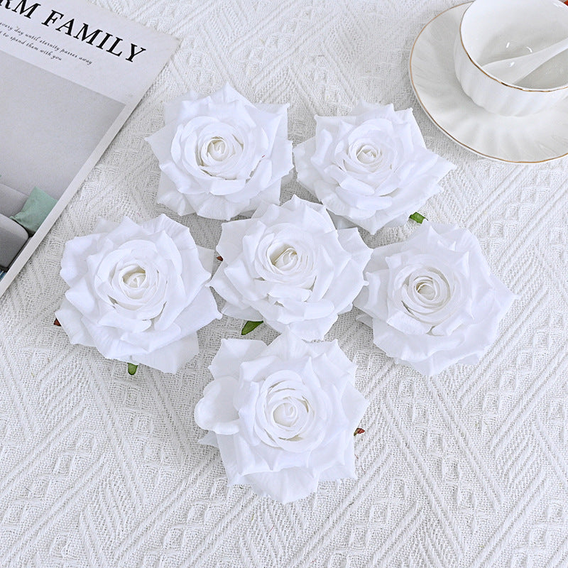 Wholesale Silk Flat Roses Artificial Flowers Crafts