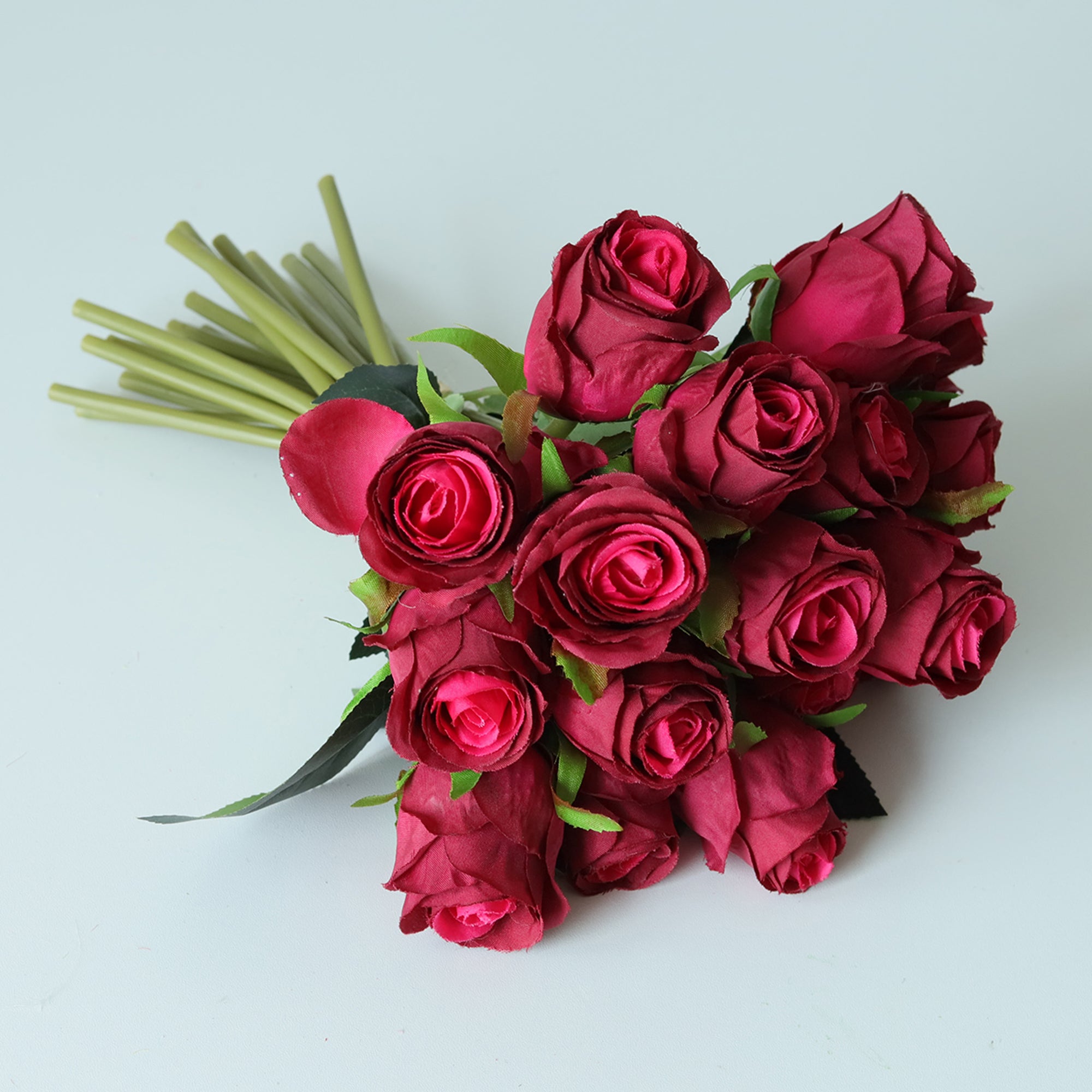 Artificial Silk Rose Buds Bouquet