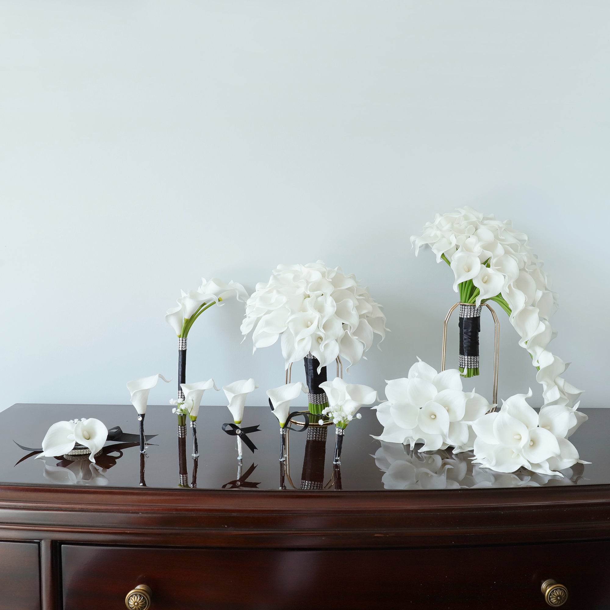 White Calla Lily Bouquets Boutonnieres Corsages