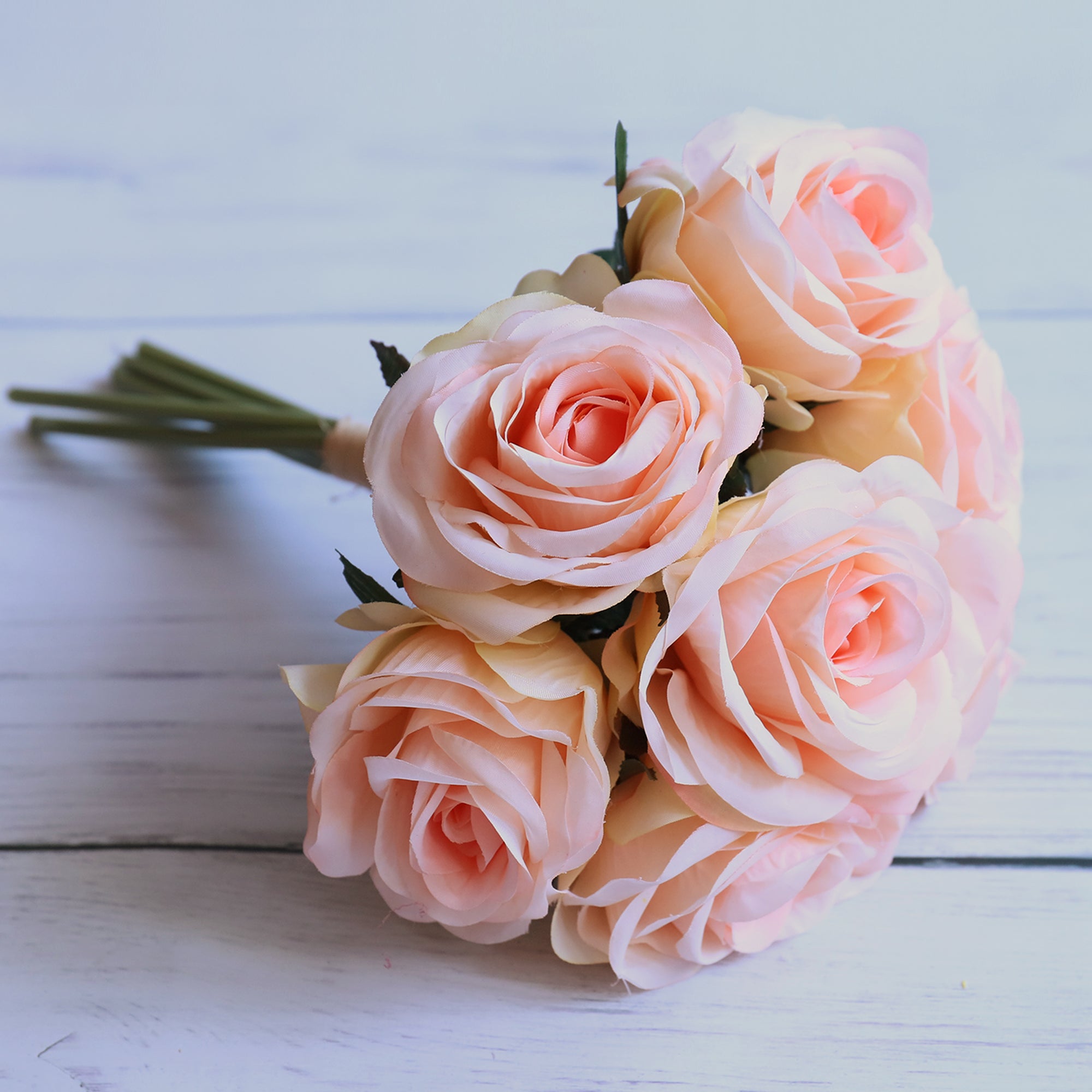 Silk Rose Bouquet 7 Individual Flowers