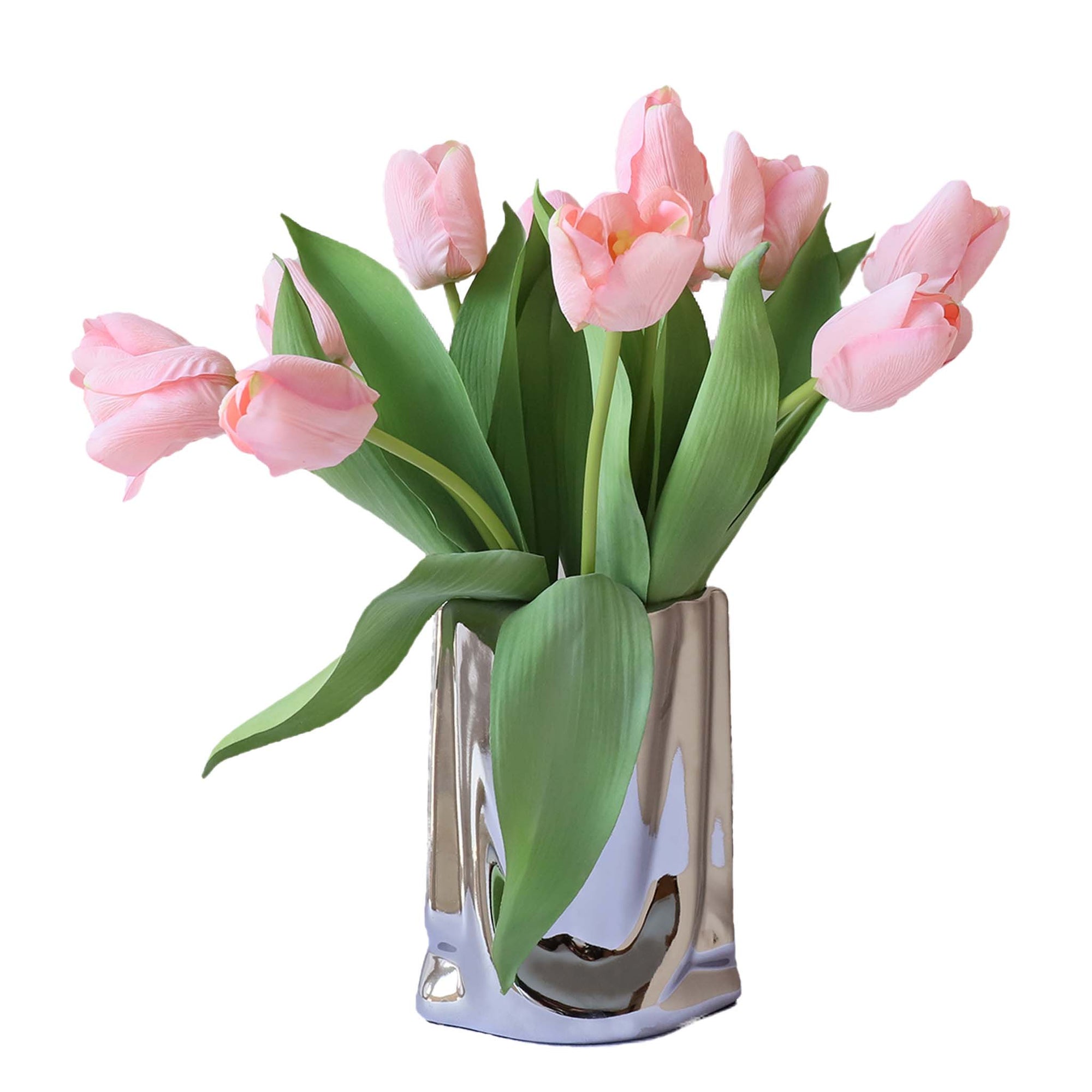 Real Touch Tulips Silk Flowers for Home Decor