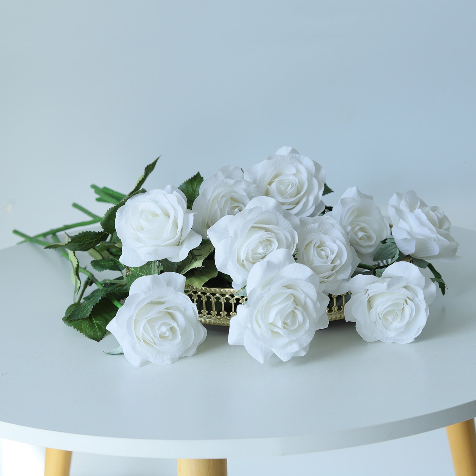 Realistic Fake Flowers Silk Latex Real Touch Roses