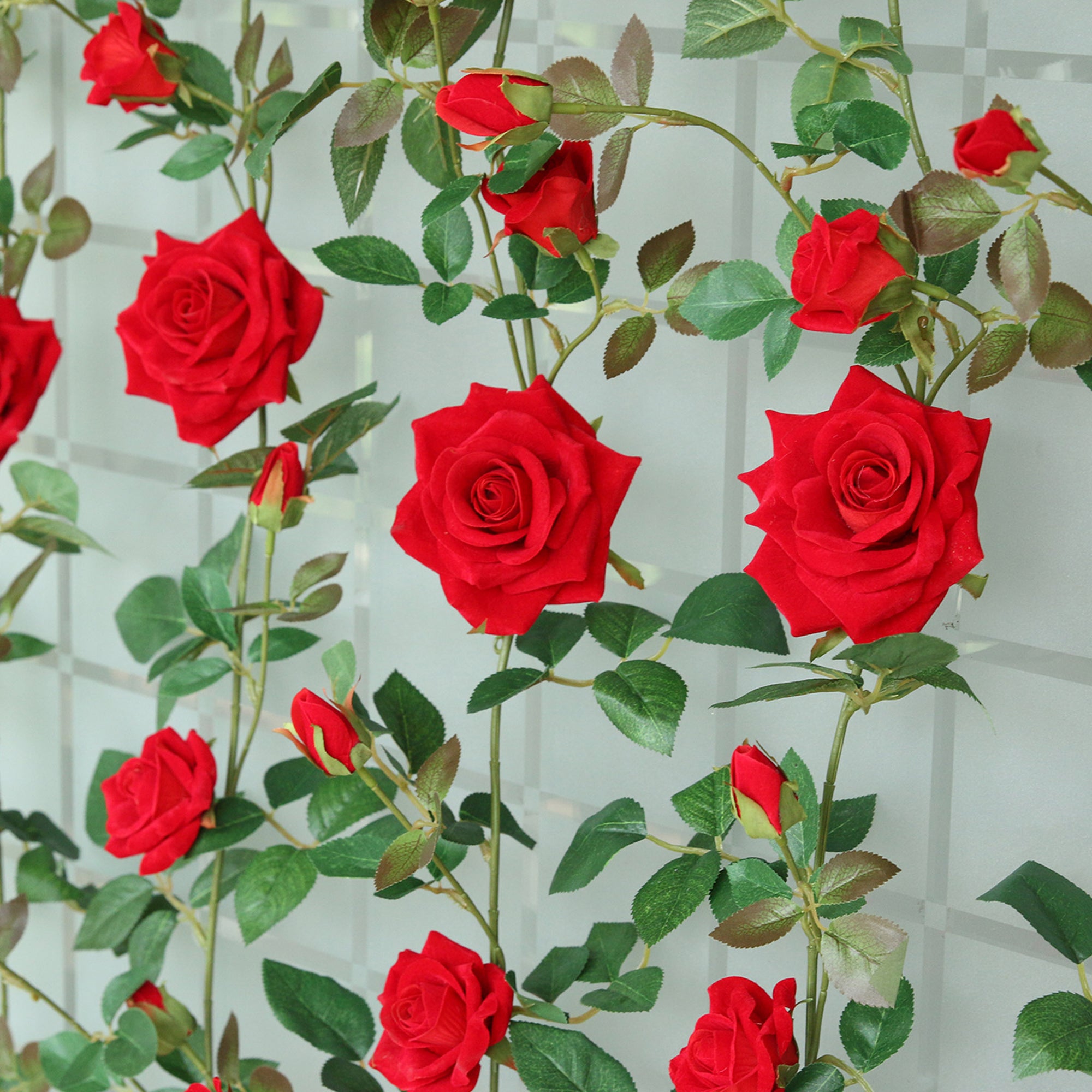 Fake Flower Garland for Fence Decor 65"