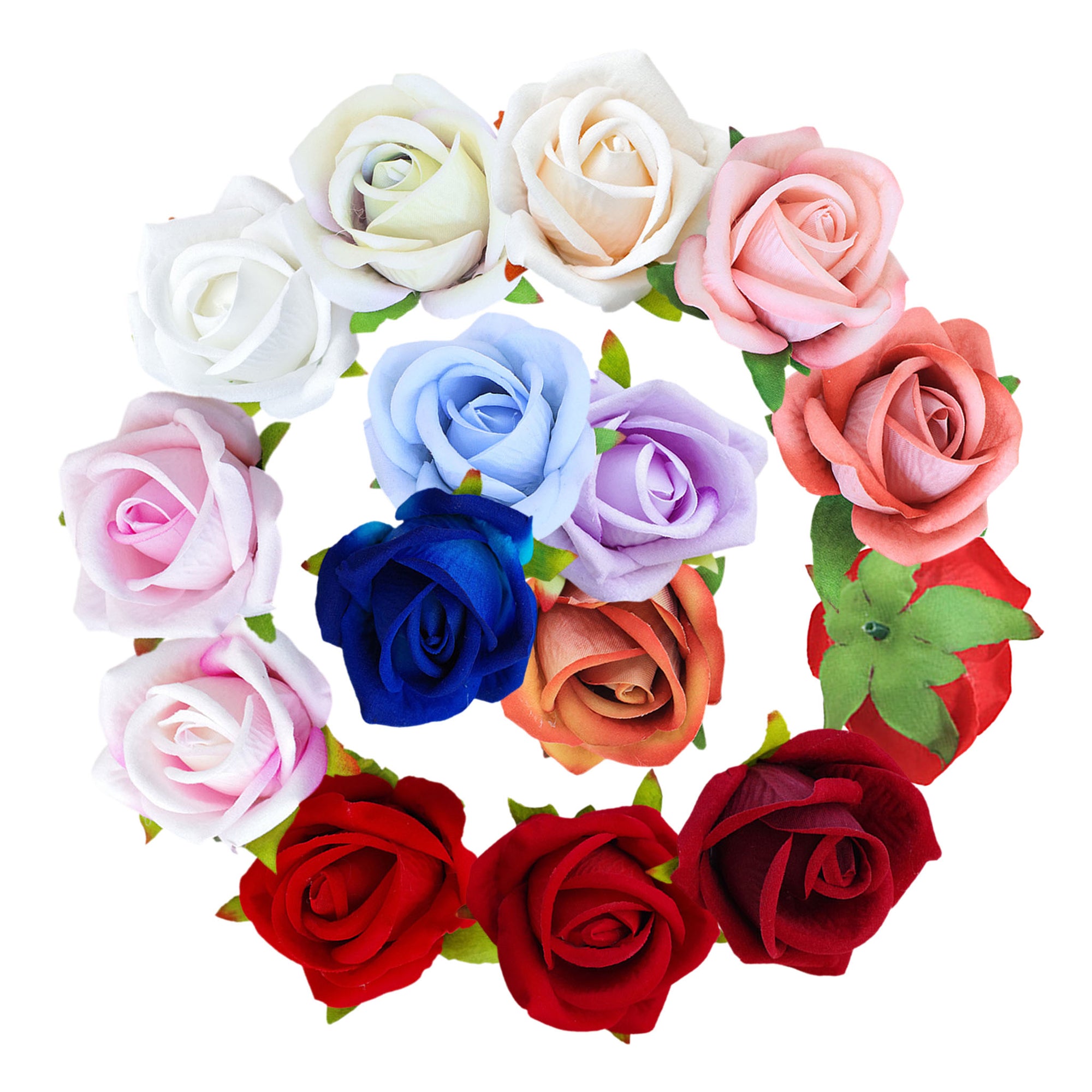 Artificial Flowers Silk Rosebud Flower Heads