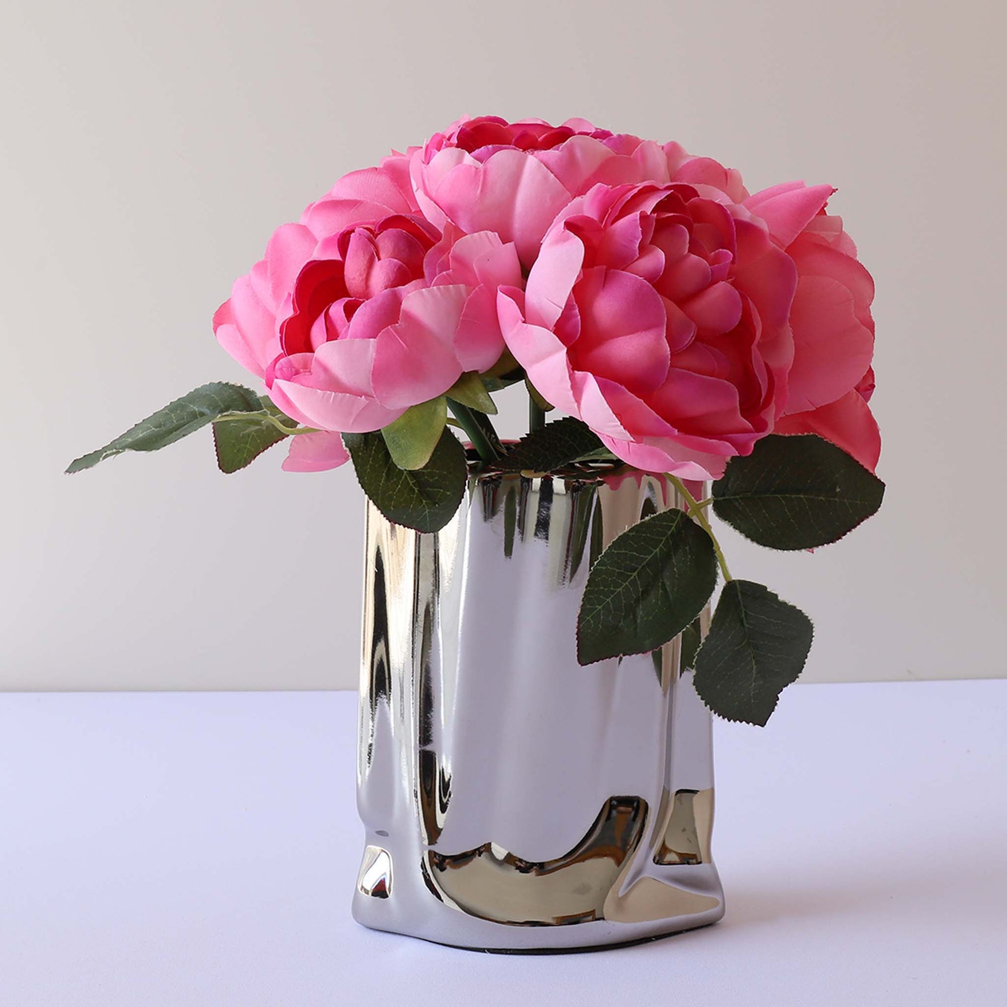 Faux Silk Peony Bouquet Artificial Flower Arrangement Wedding Centerpieces Decor