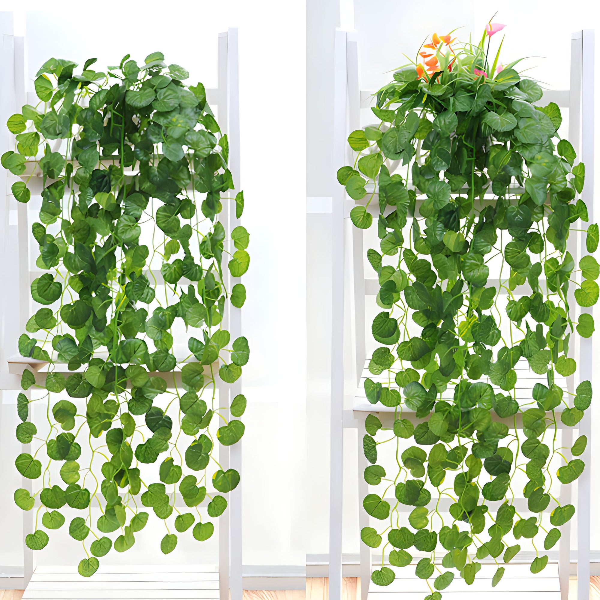Hanging Plants Fake Leaf Garlands 35"