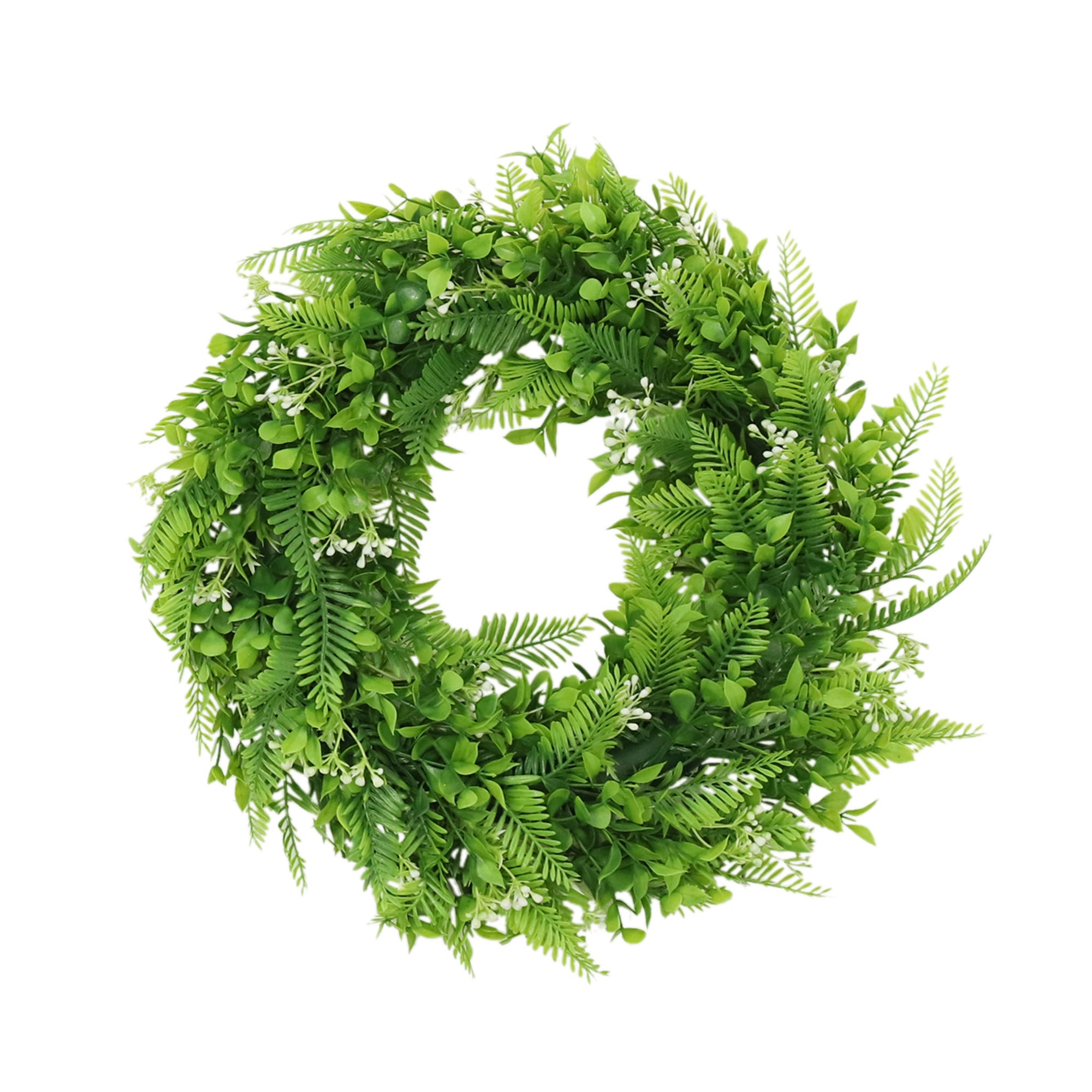 Faux Eucalyputs Wreath Garland for Farmhouse Indoor Outdoor Front Door Decor