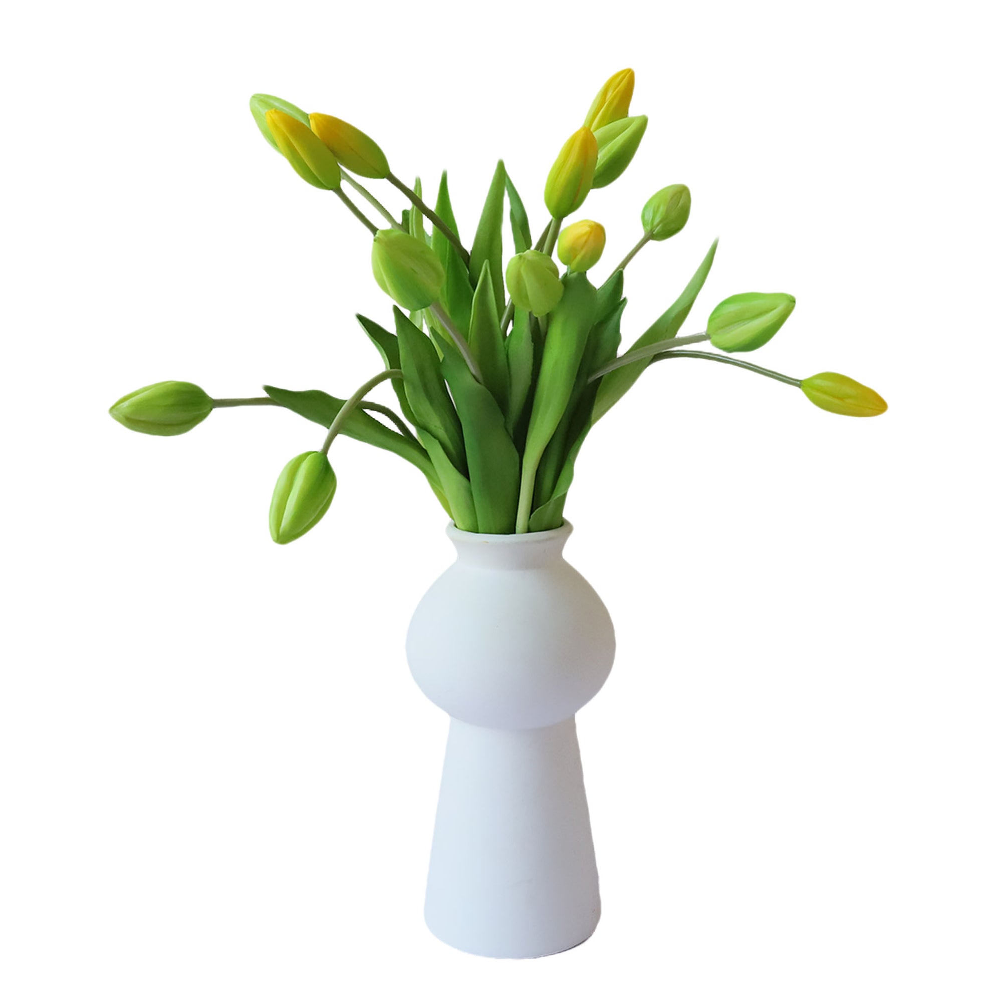 Realistic Latex Artificial Tulip Flower Bunch 17"