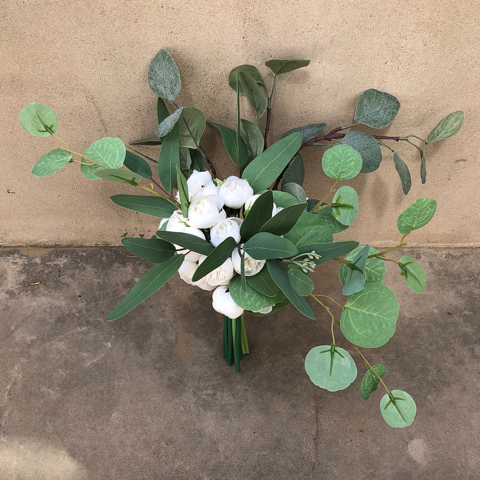 Rustic Bouquet with Greenery Eucalyptus Fern for Bridesmaid Wedding Bouquets