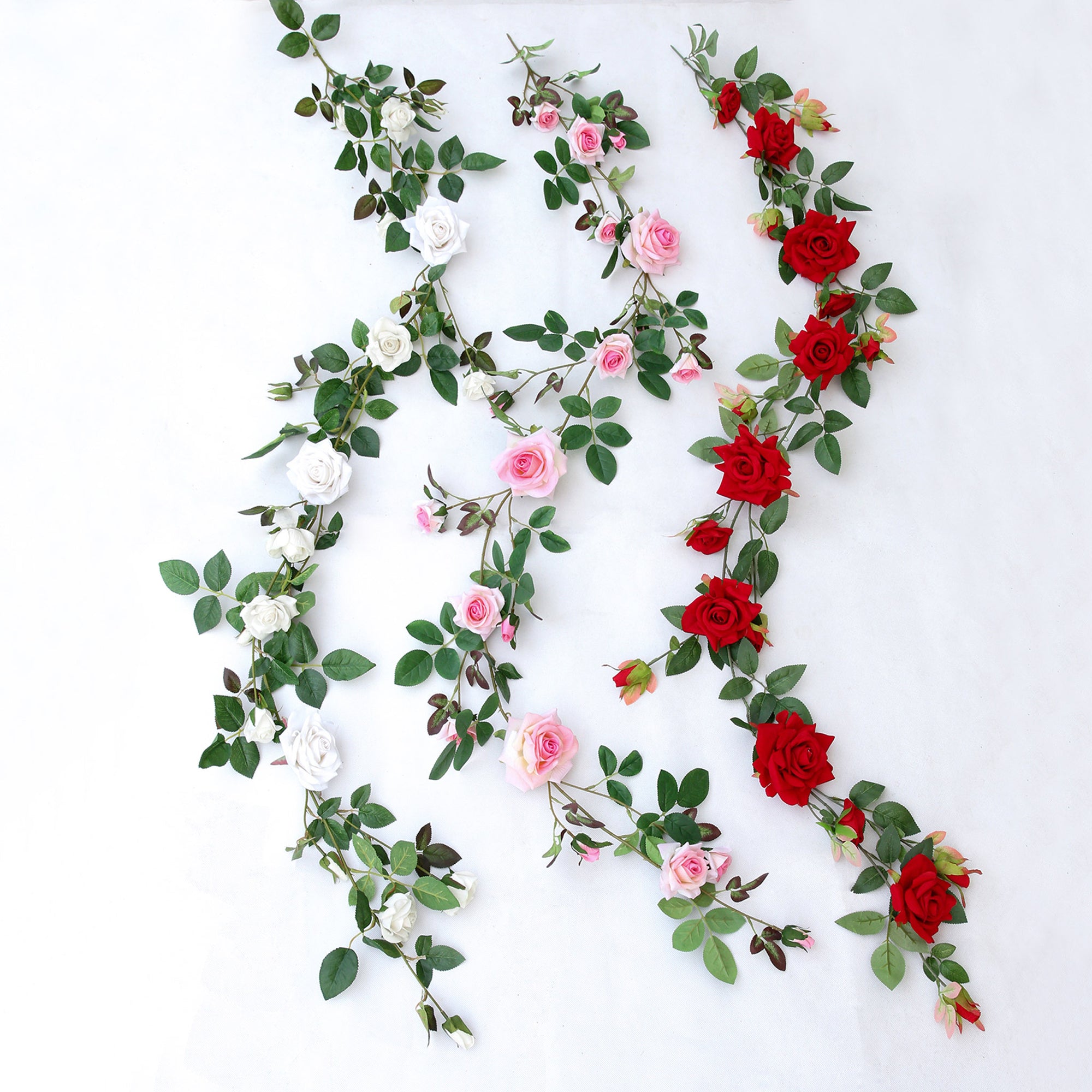 Fake Flower Garland for Fence Decor 65"