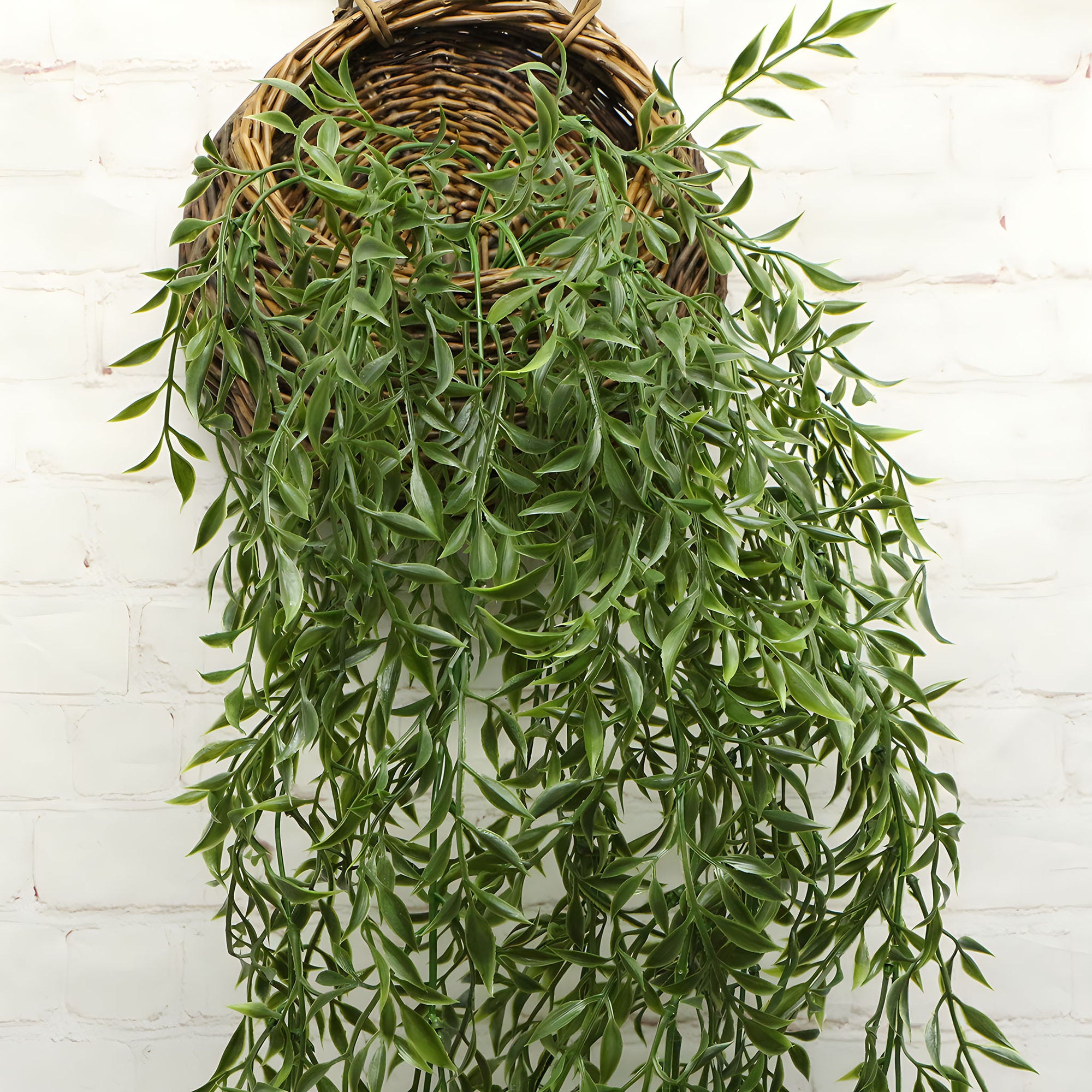 Faux Hanging Plants for Indoor Wall Decor Plastic Leaf Vines 87cm 2pcs