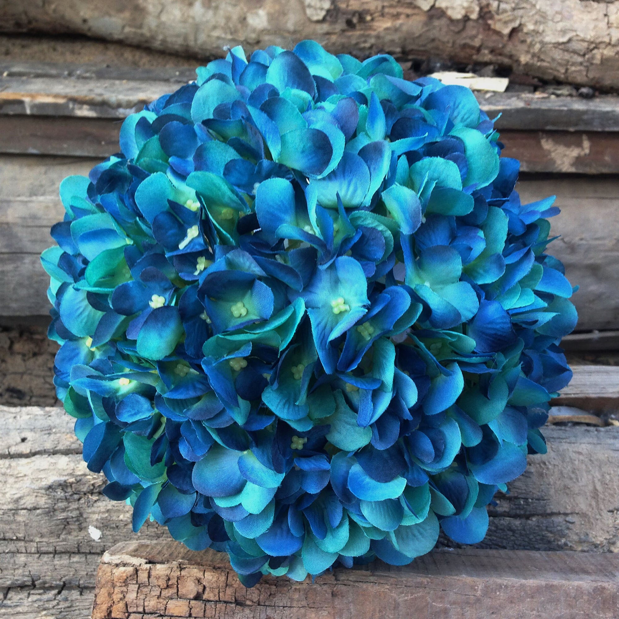 Oasis Teal Hydrangea Weddding Bridal Bouquet