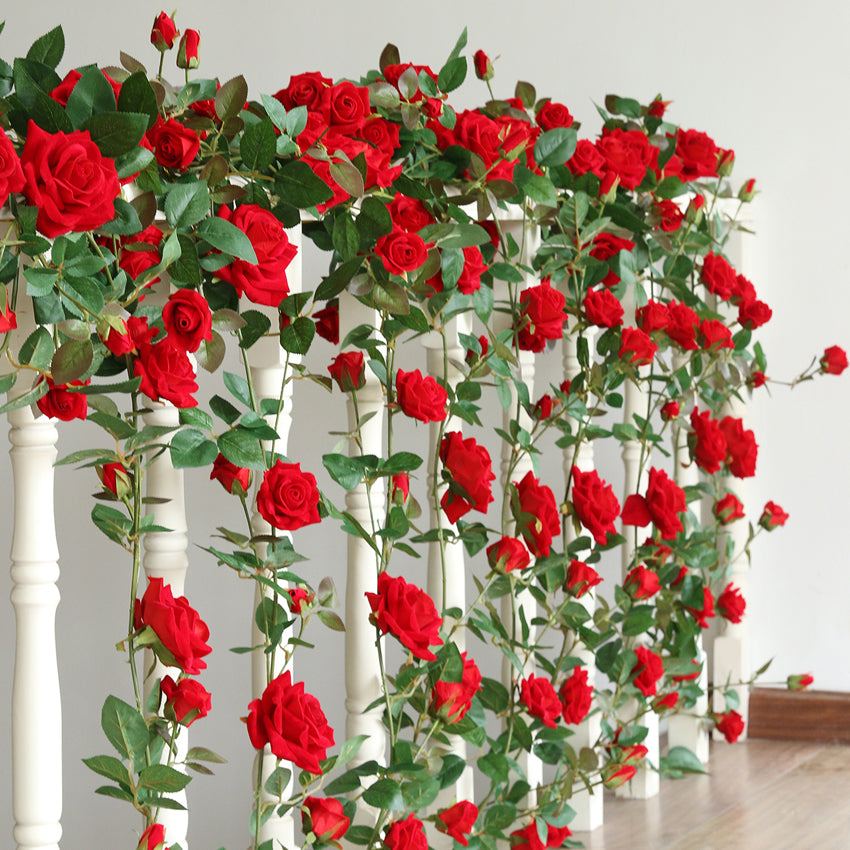 Fake Flower Garland for Fence Decor 65"
