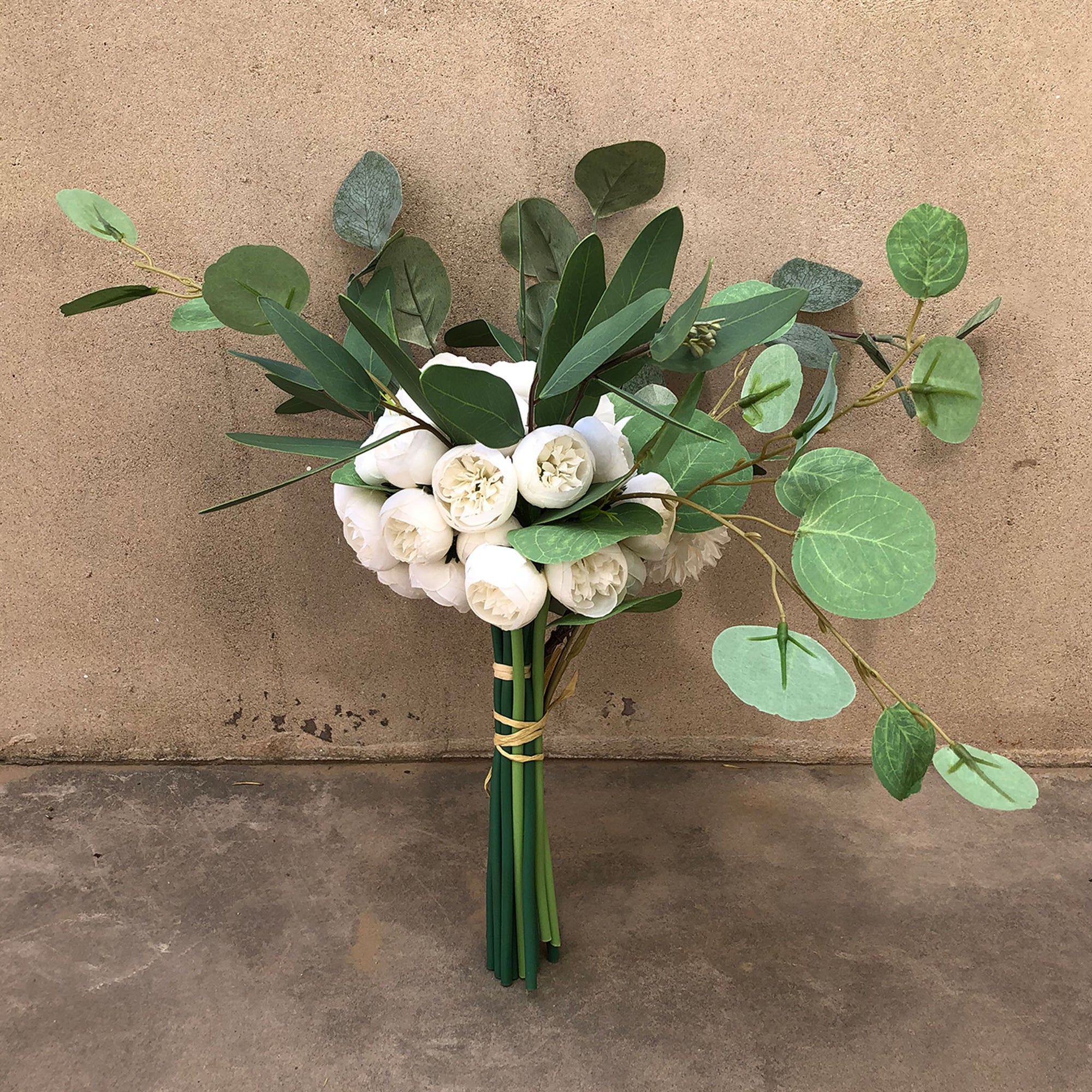 Rustic Bouquet with Greenery Eucalyptus Fern for Bridesmaid Wedding Bouquets
