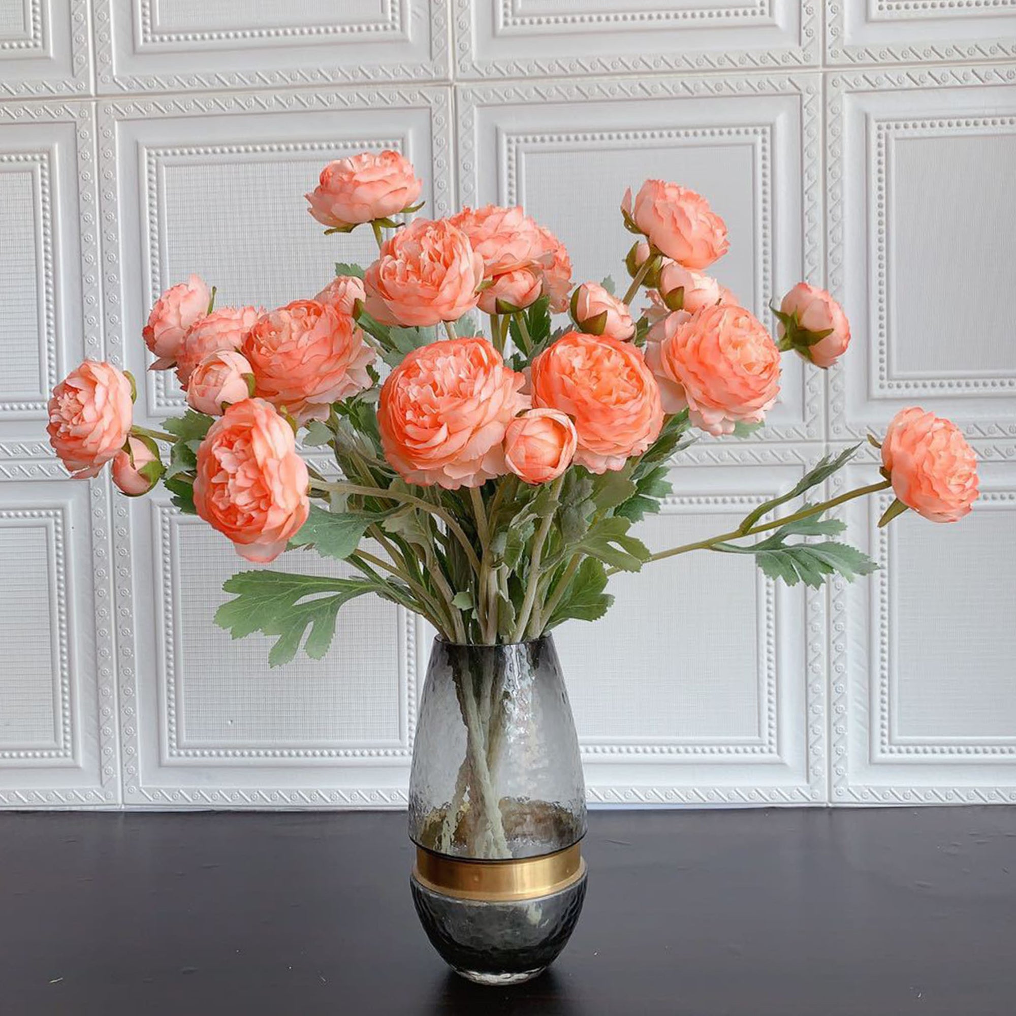 Artificial Ranunculus Flower Branch for Home Arrangement