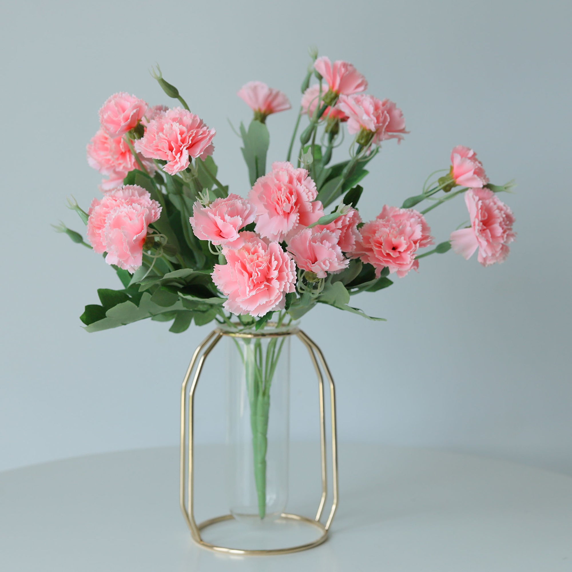 Fake Carnation Spray Silk Flowers Carnation Bush