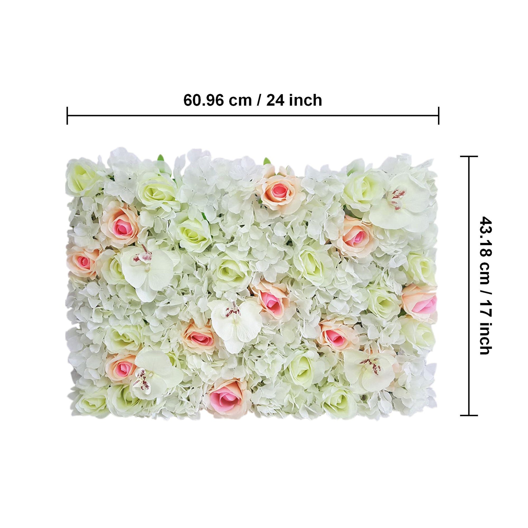 Artificial Flower Panel Cream White Champagne Wedding Flower Photo Background