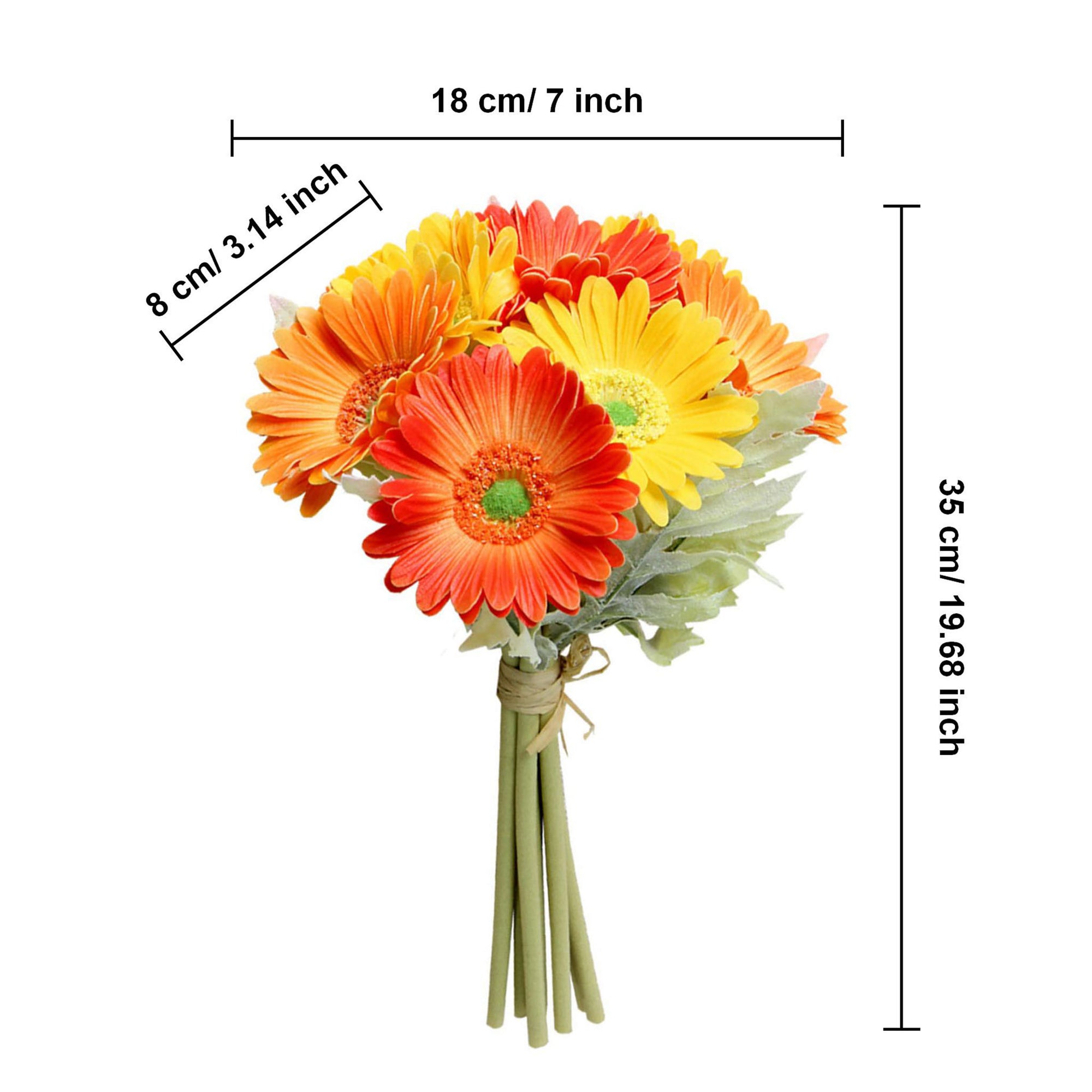 Artificial Gerbera Daisy Bouquet Real Touch Flowers for Wedding Bouquets