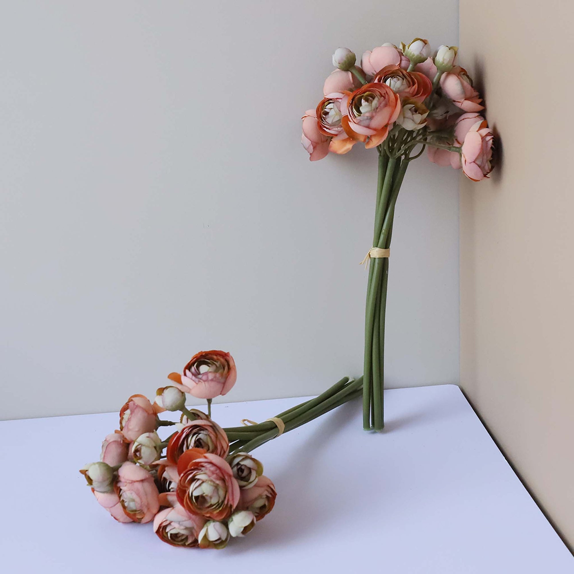 Small Peony Silk Ranunculus Flower Bundle
