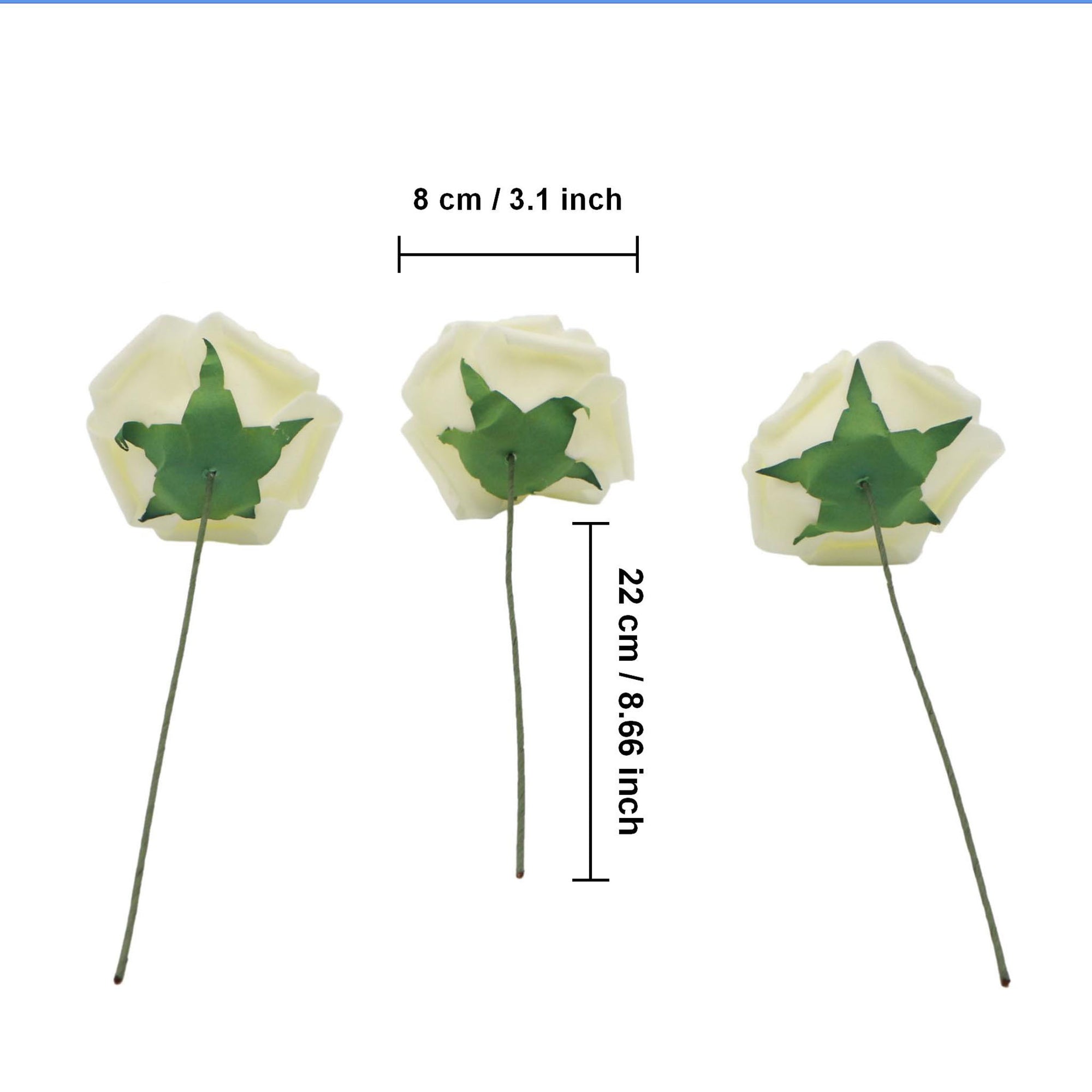 Ivory Roses Faux Flowers Wedding Floral Supplies