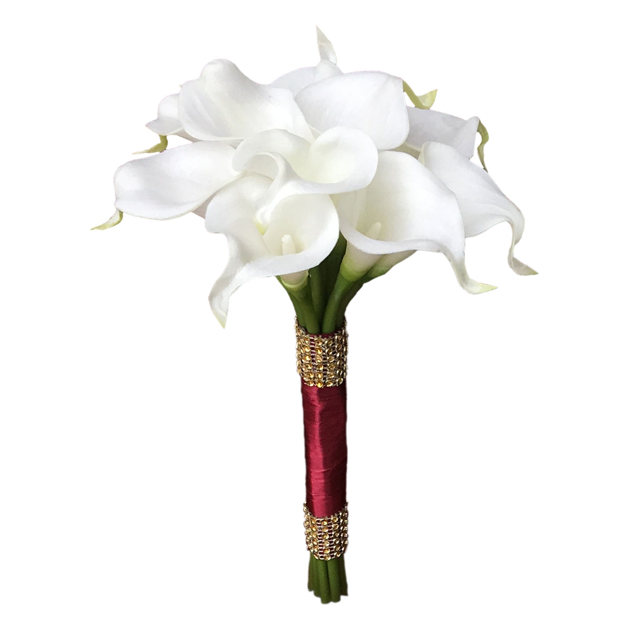 White Flower Bridal Bouquet Fake Calla Lily Bouquets