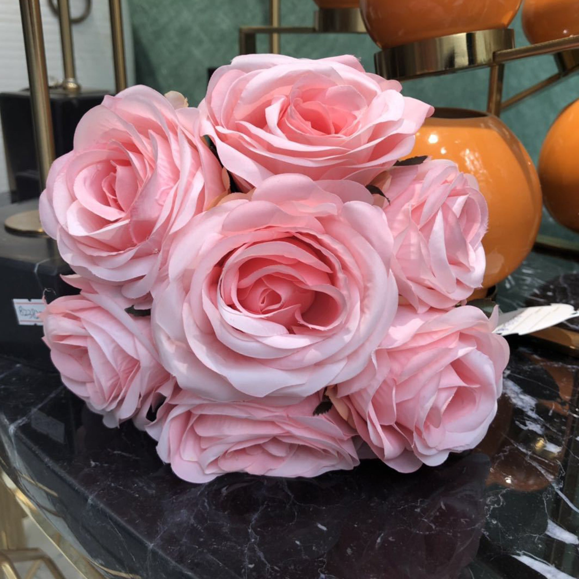 Silk Rose Bouquet 7 Individual Flowers
