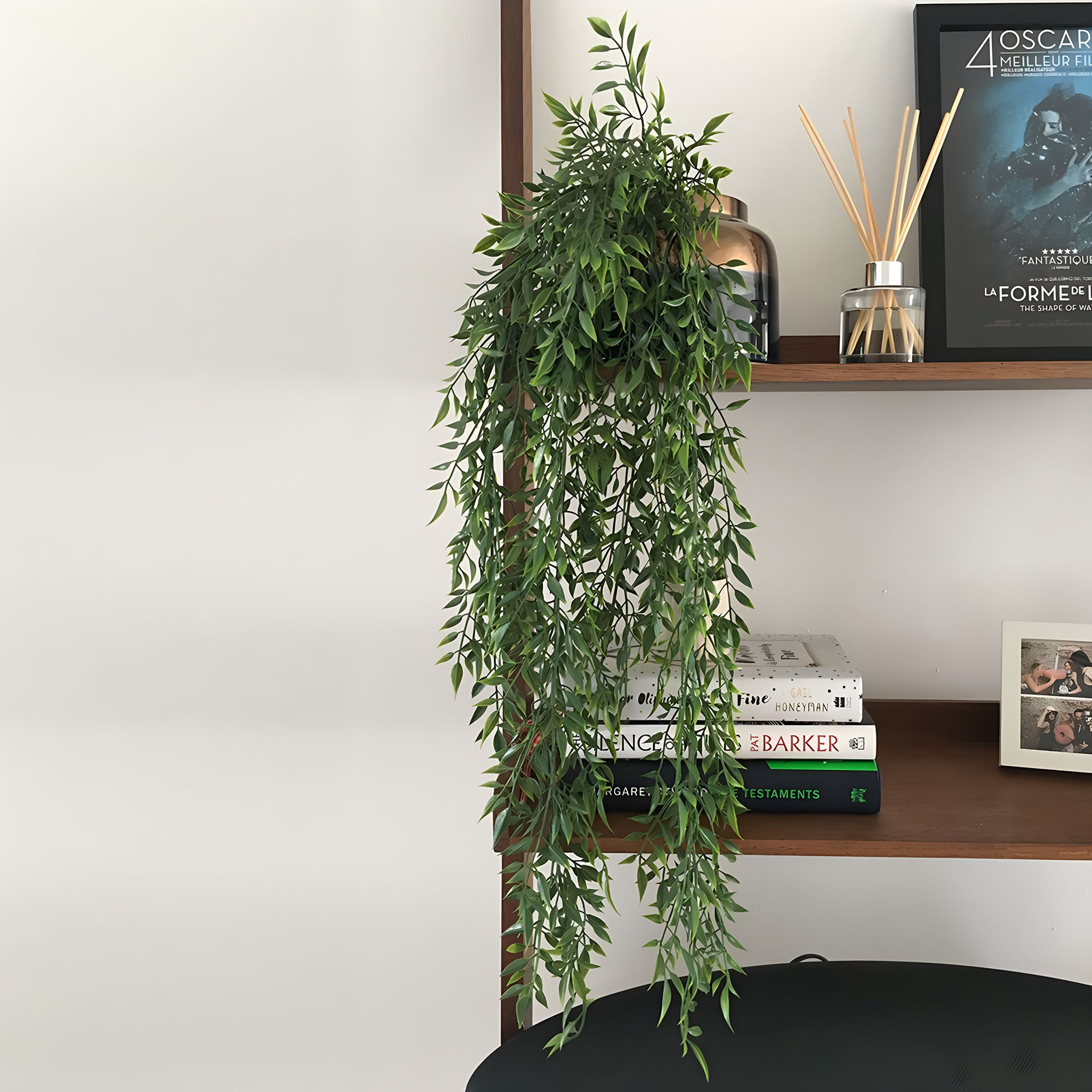 Faux Hanging Plants for Indoor Wall Decor Plastic Leaf Vines 87cm 2pcs