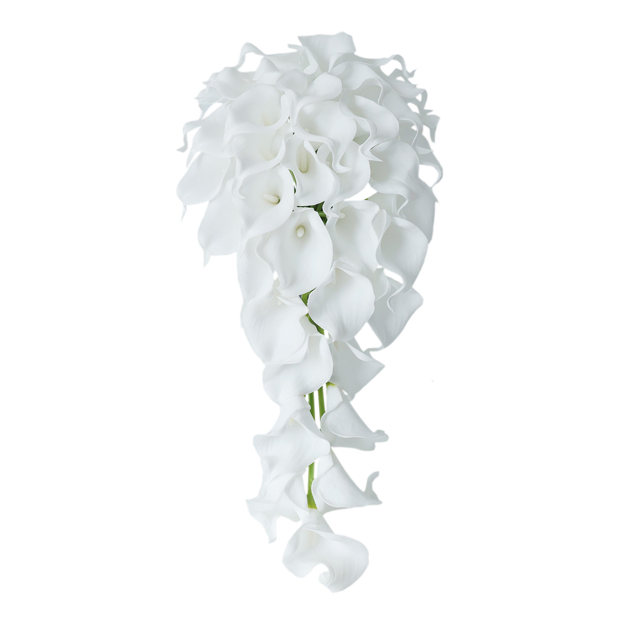 White Calla Lily Cascading Bridal Bouquet