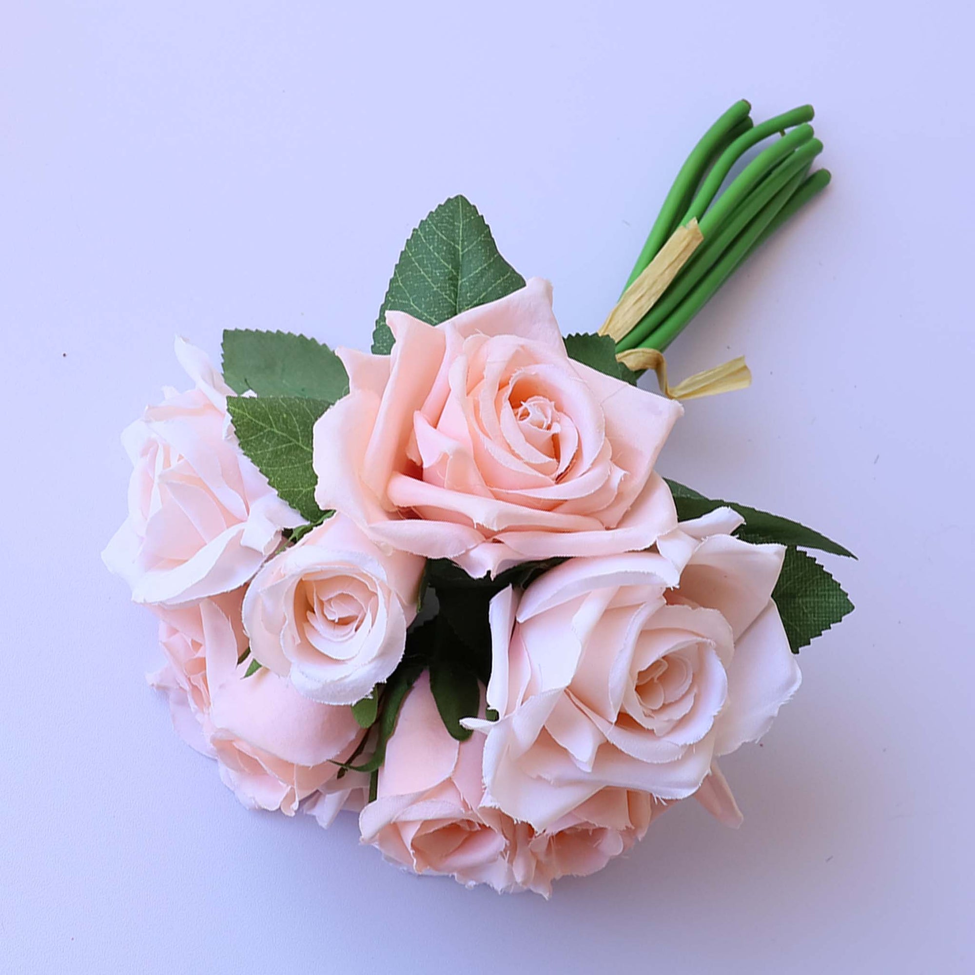 Champagne Silk Flower Bouquet Artificial Floral Arrangement for Home Decoration