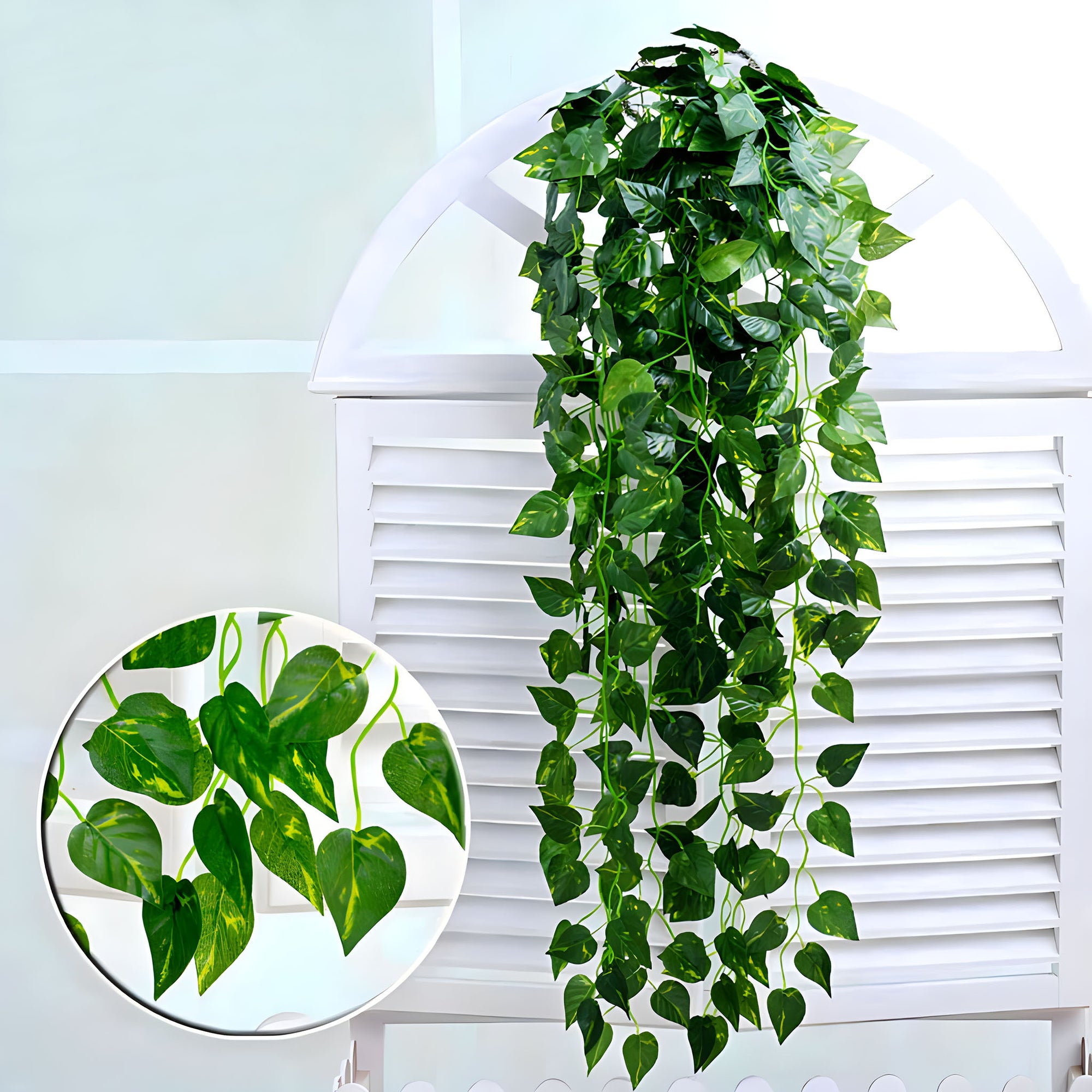 Hanging Plants Fake Leaf Garlands 35"