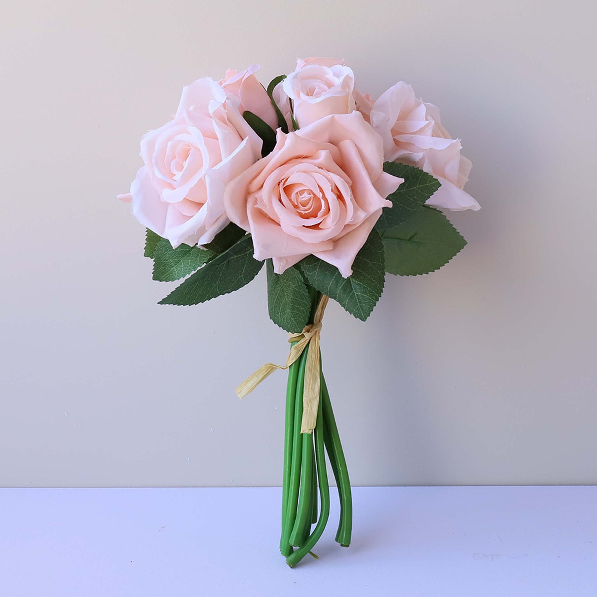 Champagne Silk Flower Bouquet Artificial Floral Arrangement for Home Decoration