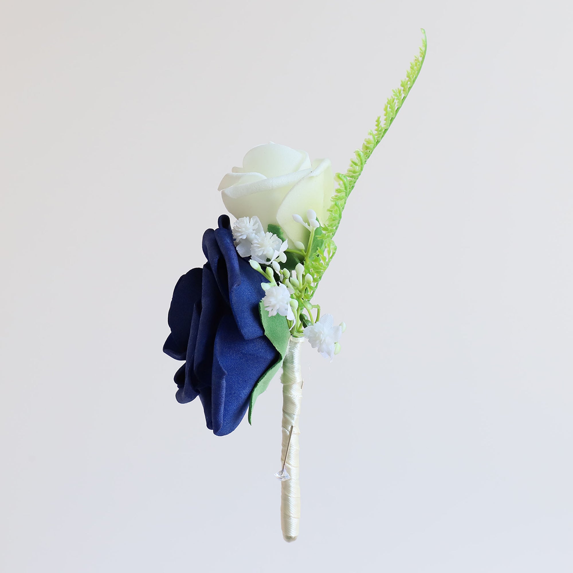 Royal Blue Prom Corsage Best Man Boutonniere Fake Rose