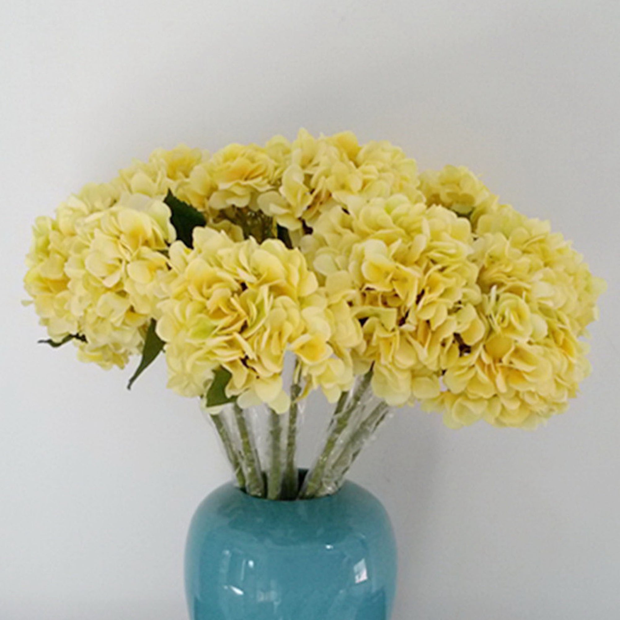 Realistic Silk Hydrangea Flowers 5 Stems for Bridal Bouquets