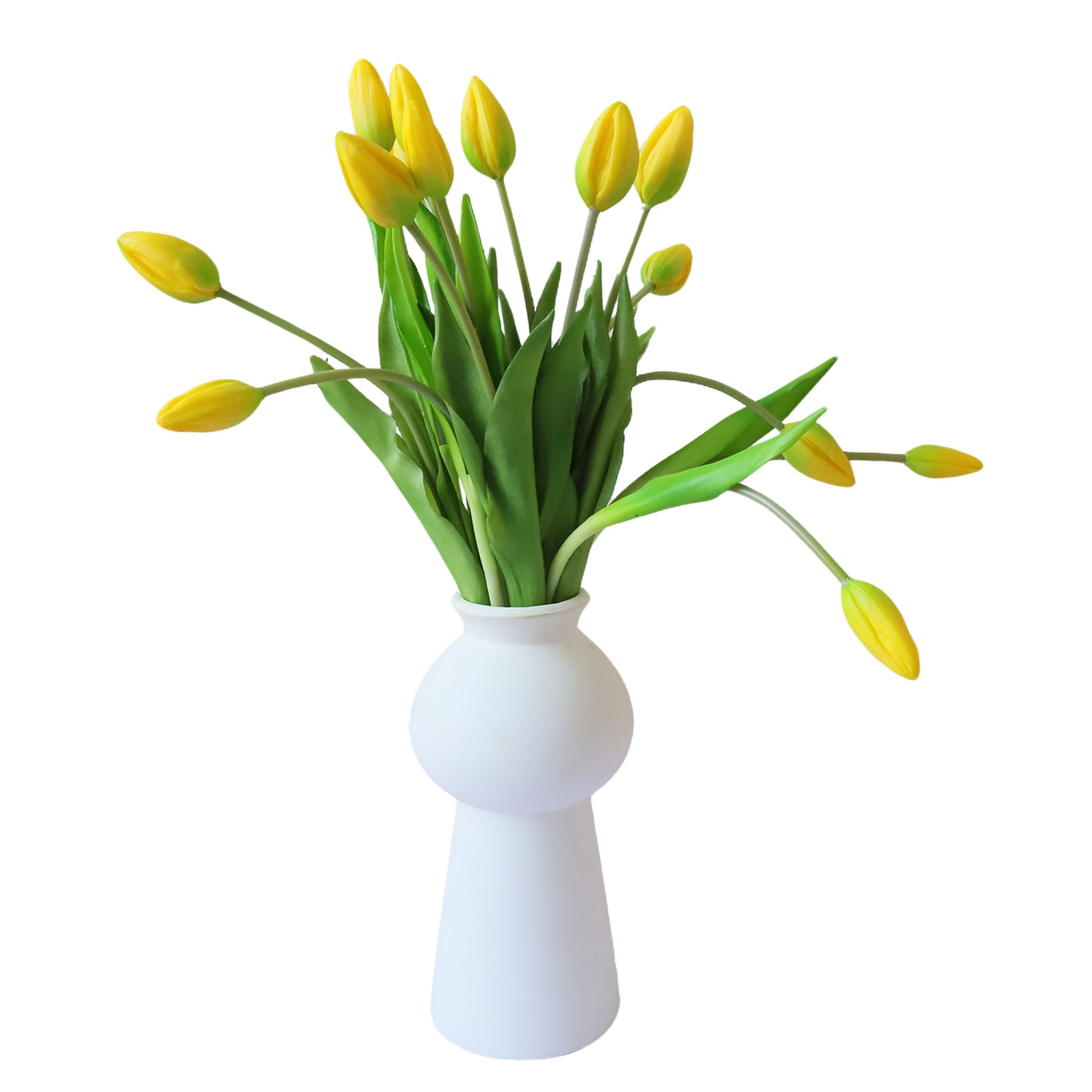 Realistic Latex Artificial Tulip Flower Bunch 17"
