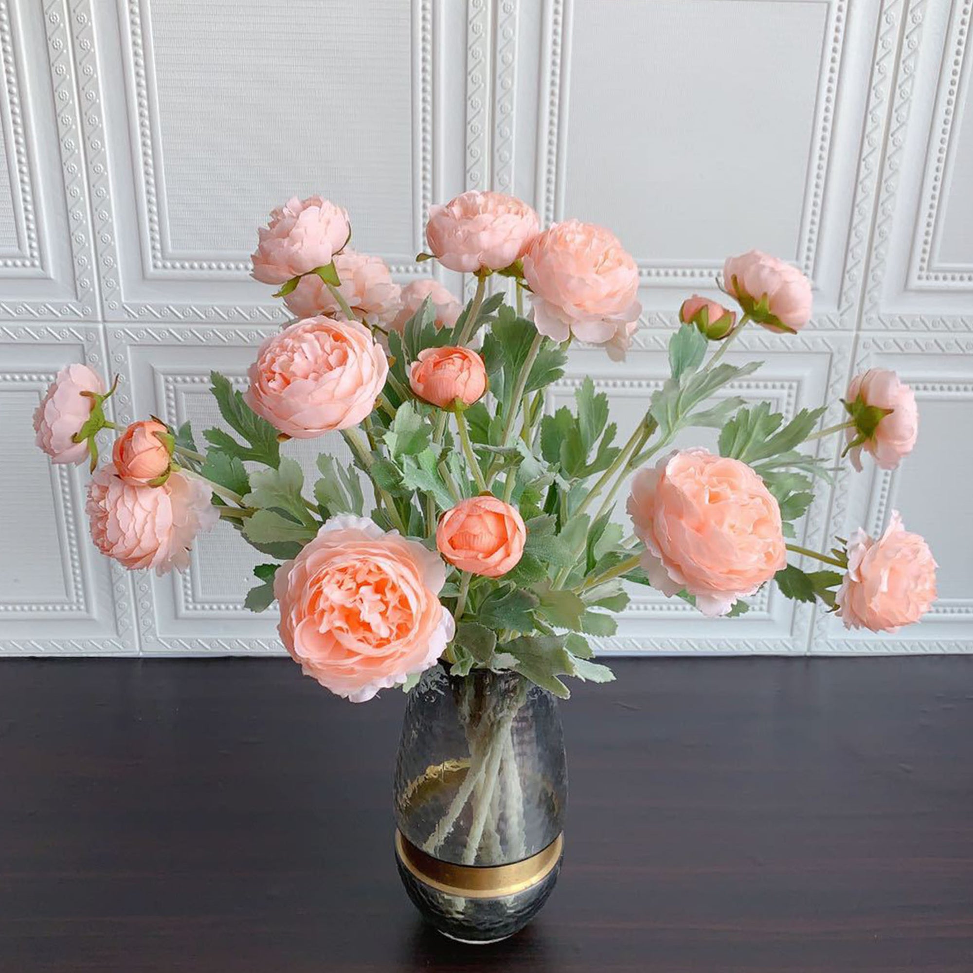 Artificial Ranunculus Flower Branch for Home Arrangement