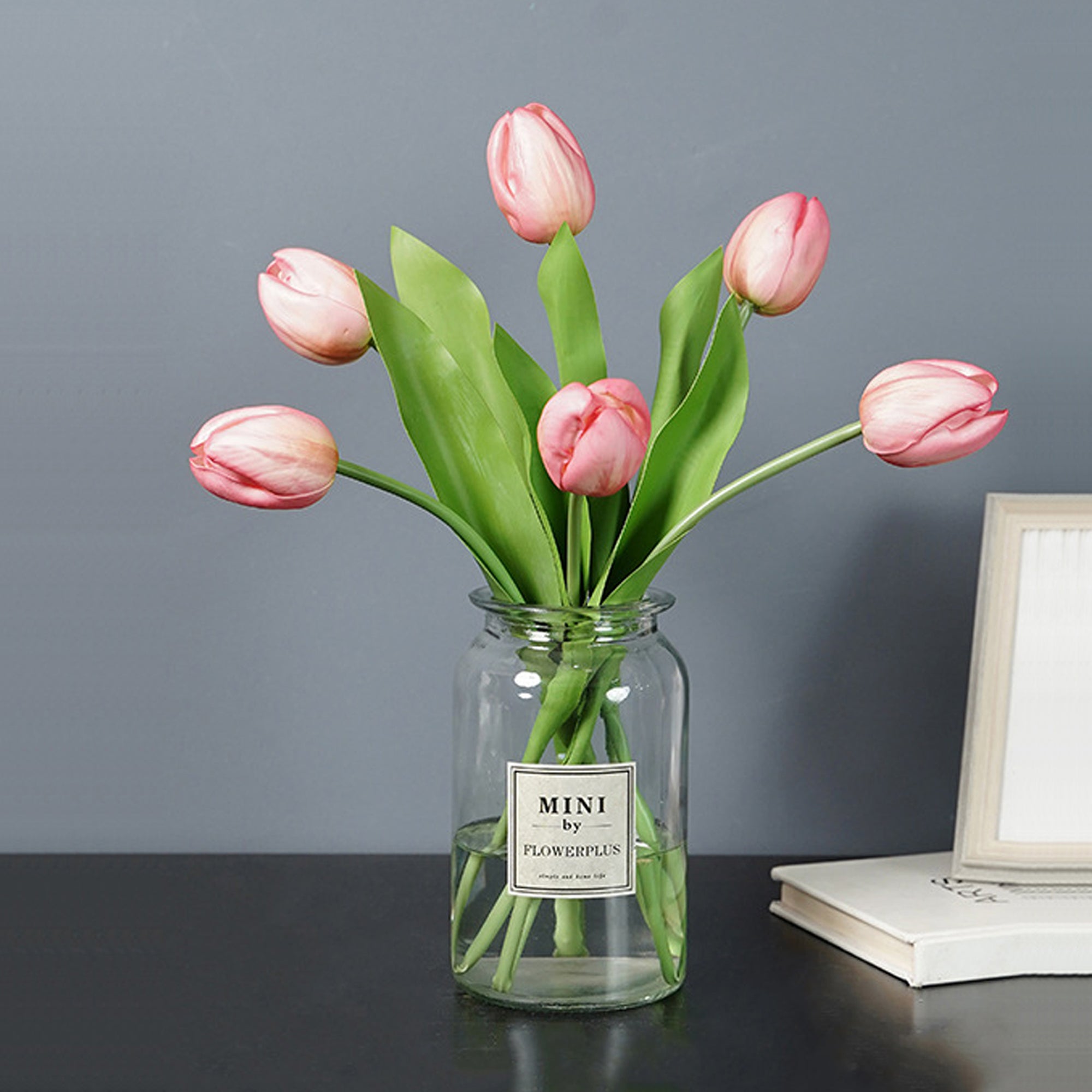 Realisic Fake Tulips White Pink Red Purple 18"