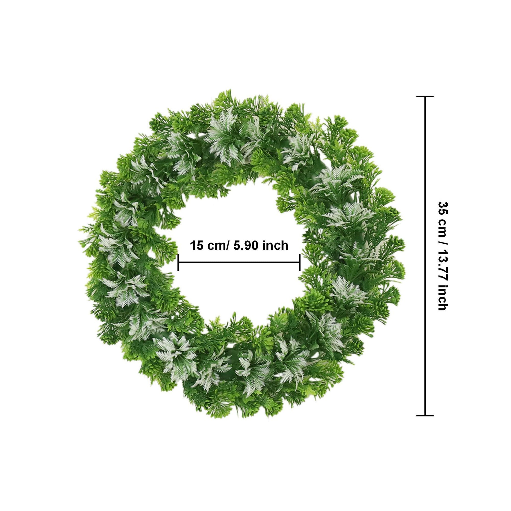 Faux Eucalyputs Wreath Garland for Farmhouse Indoor Outdoor Front Door Decor