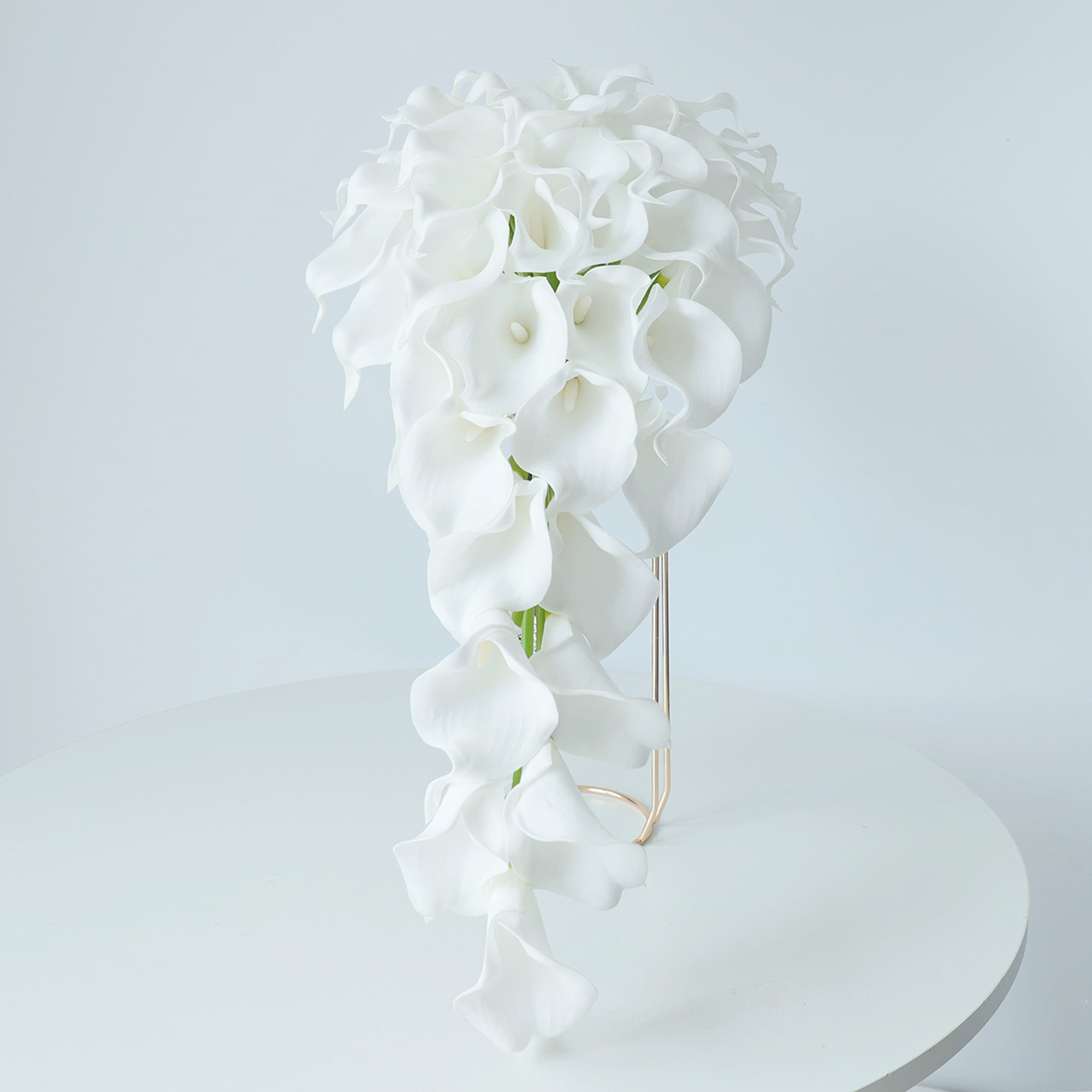 White Calla Lily Cascading Bridal Bouquet