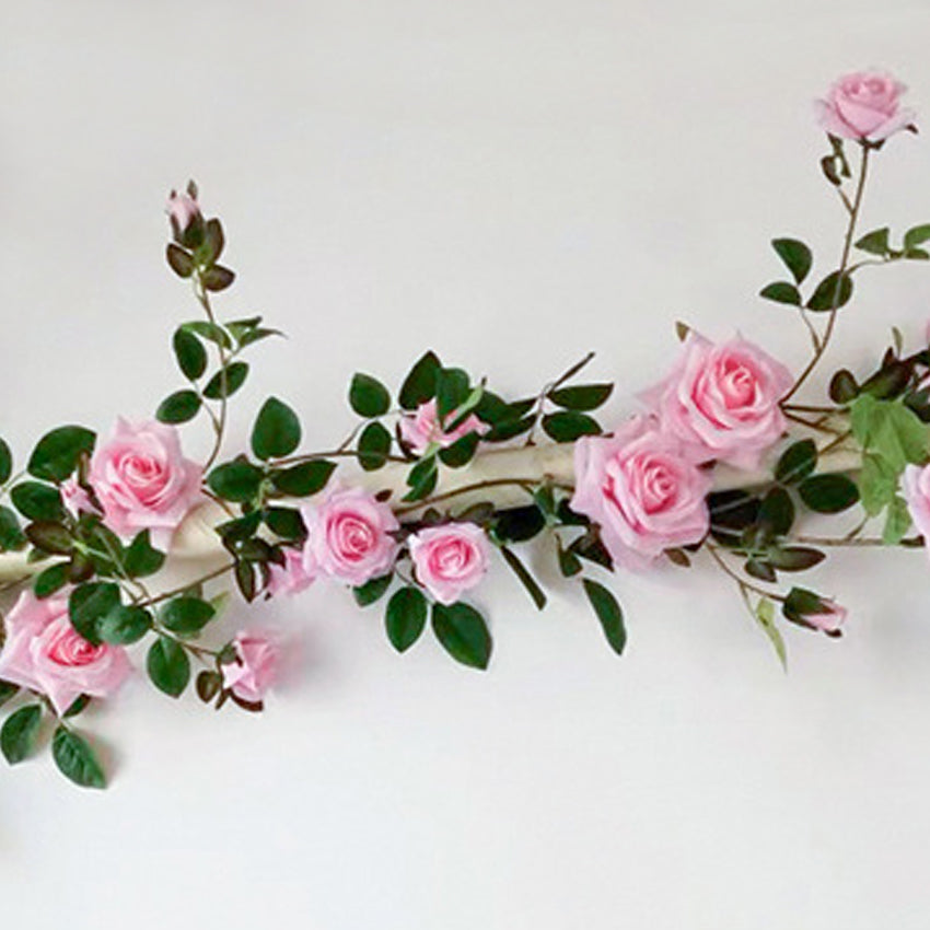 Fake Flower Garland for Fence Decor 65"